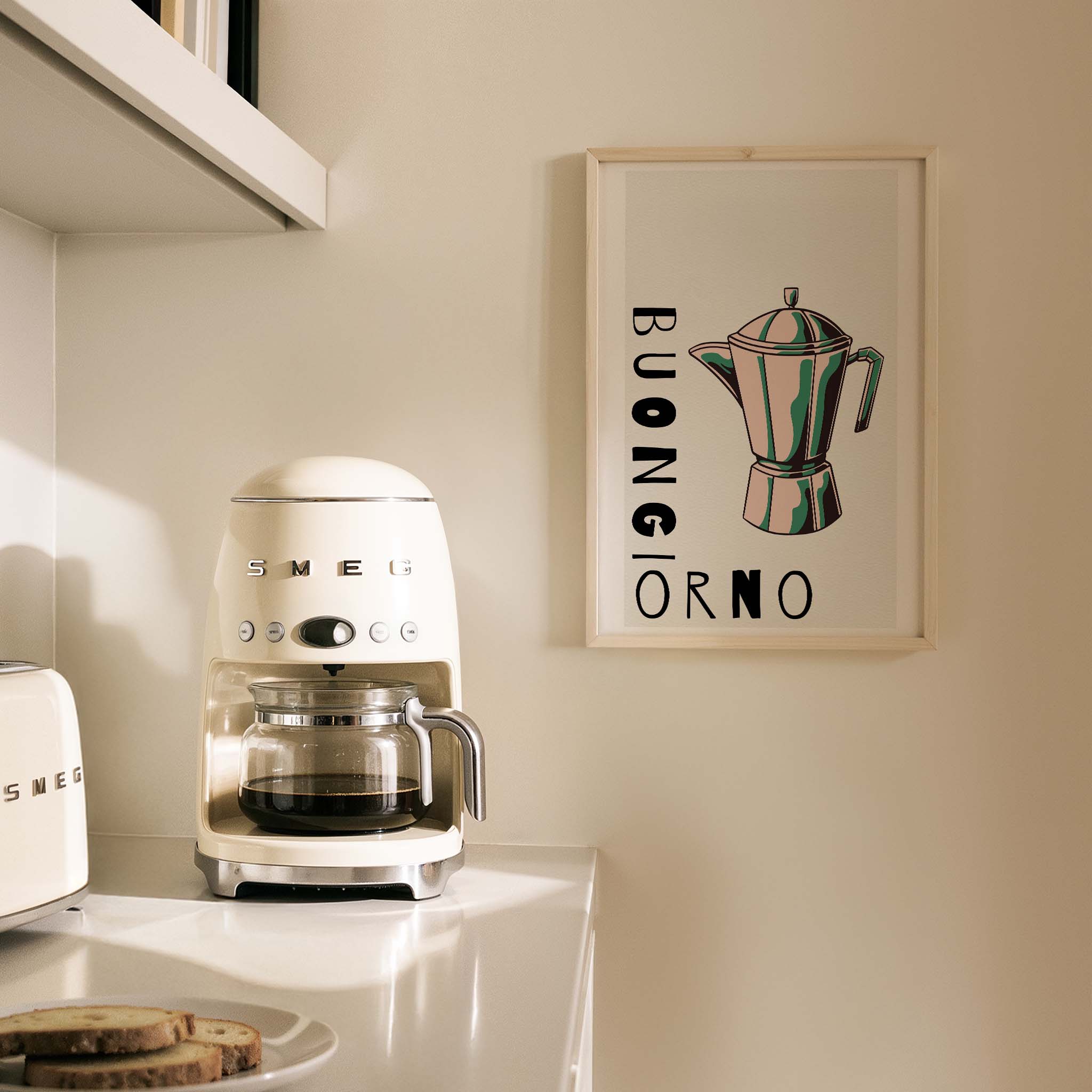 Buongiorno Espresso Tipografi Mutfak Duvar Tablosu