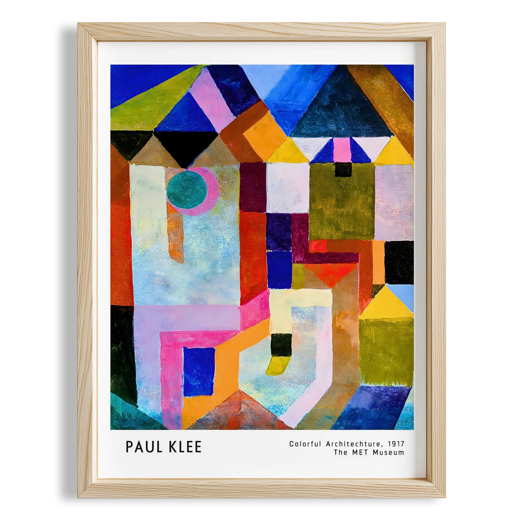 Paul Klee Renkli Mimari 1917 Suluboya I Duvar Tablosu