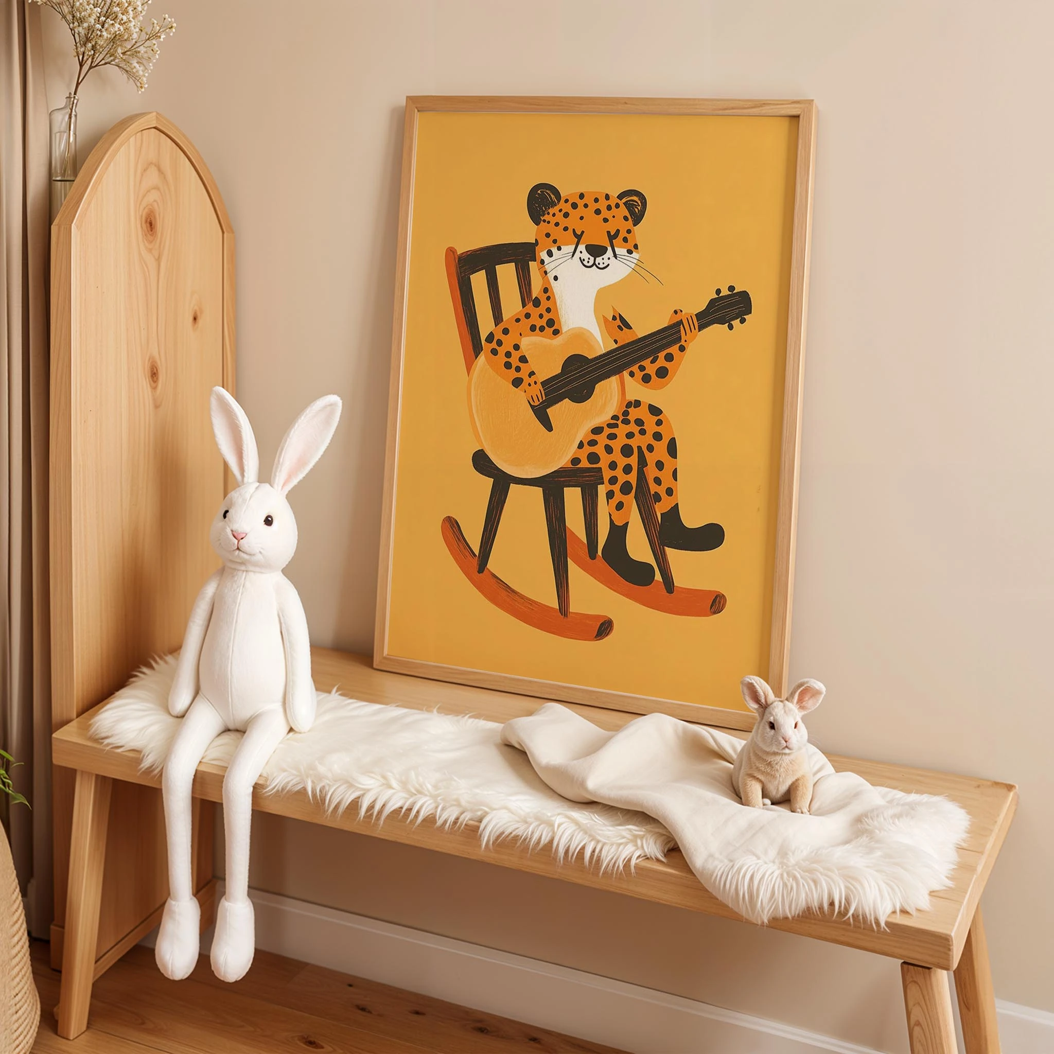 Gitarist Leopar - Sarı Fon