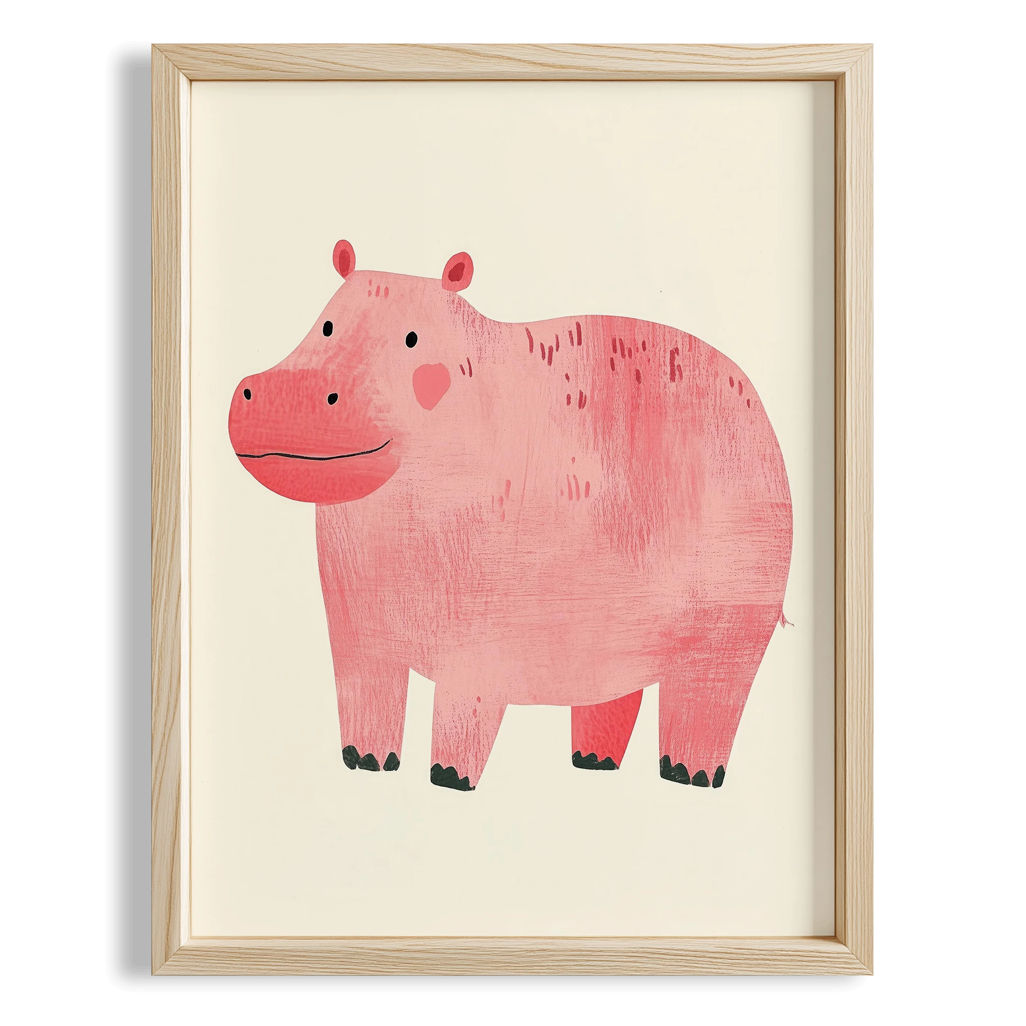 Pembe Su Aygırı - Beyaz Fon