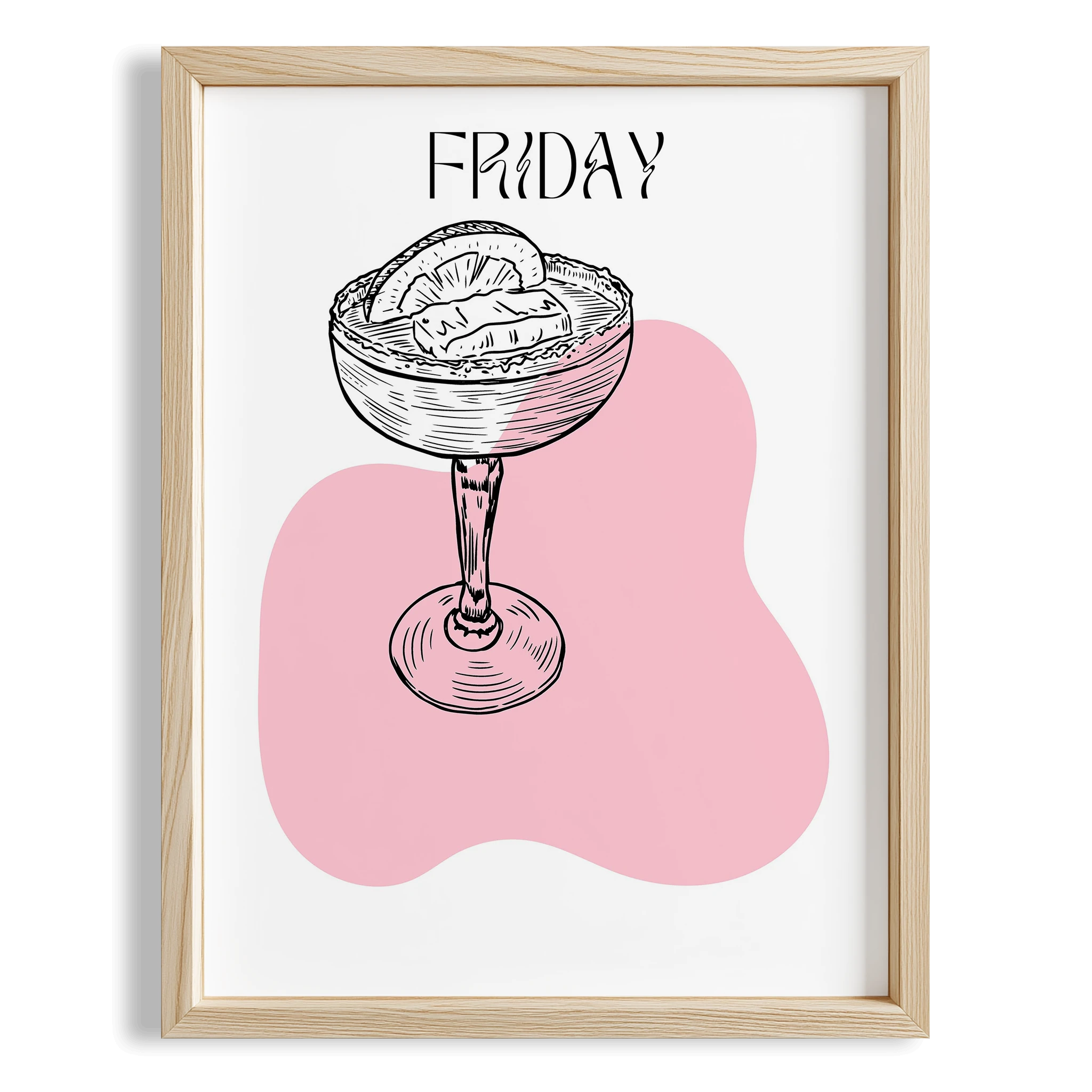 Cuma Günü Weekend Drinks Kokteyl Mutfak Duvar Tablosu