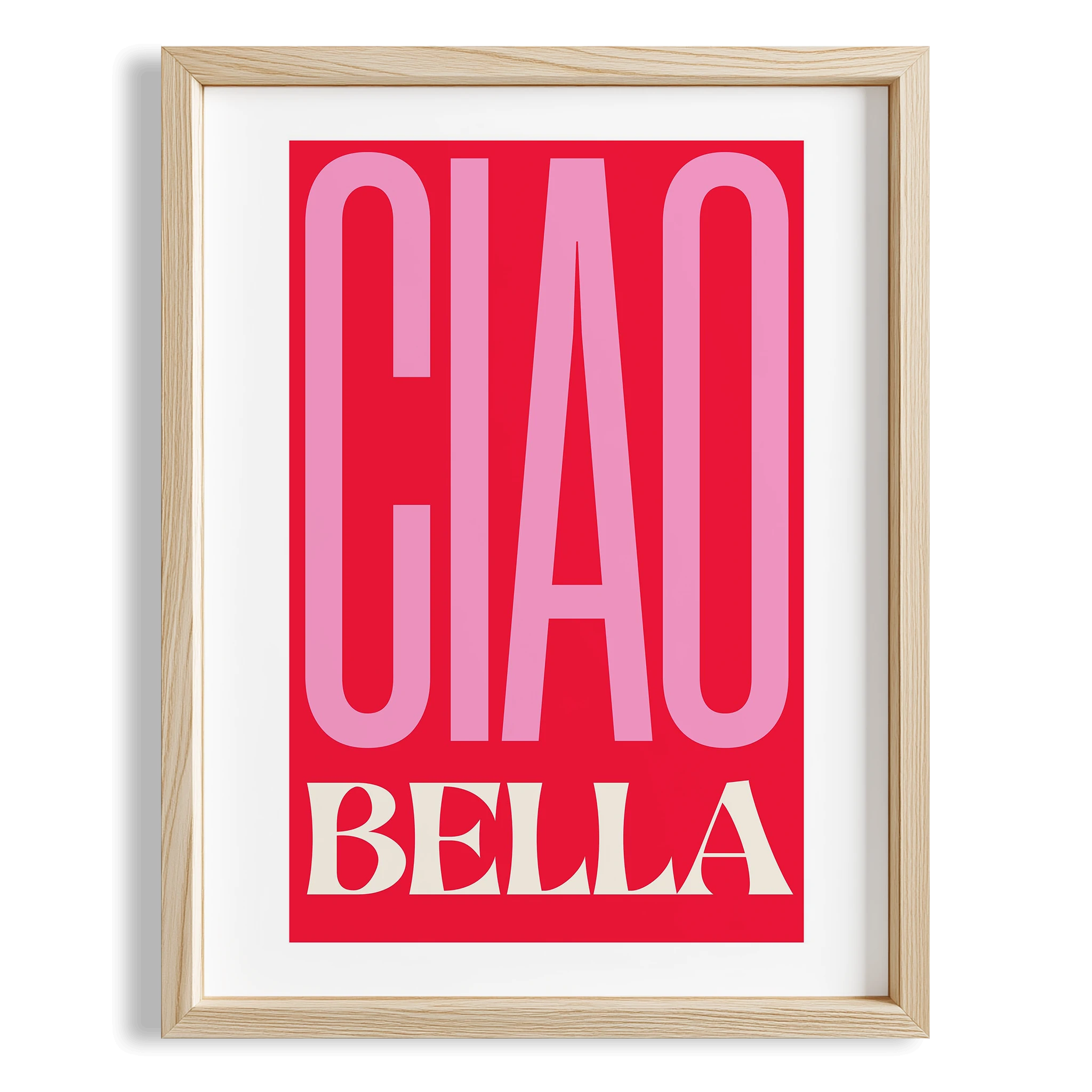 Ciao Bella İtalyan Tipografi Mutfak Duvar Tablosu