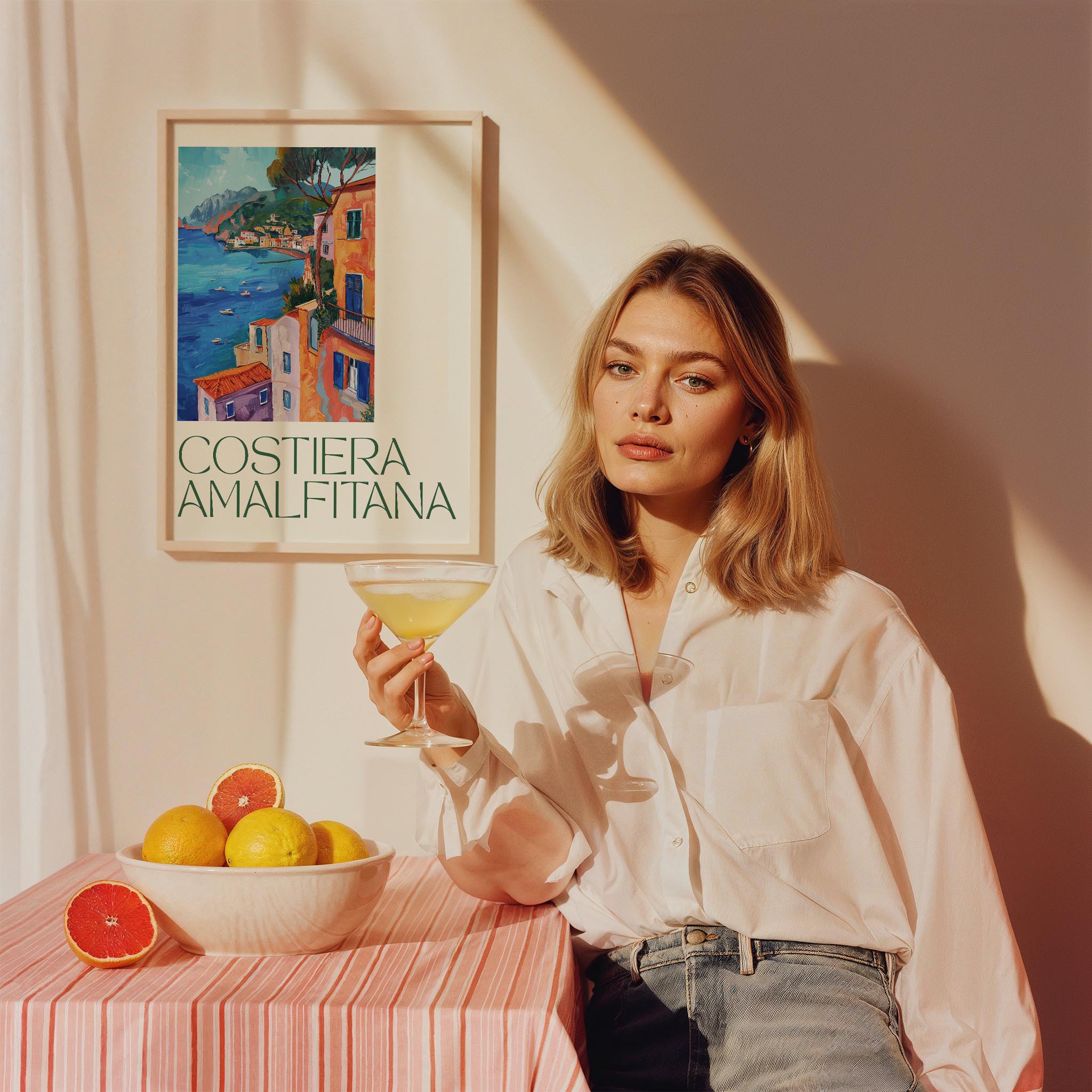 Costiera Amalfitana Manzara Mutfak Duvar Tablosu