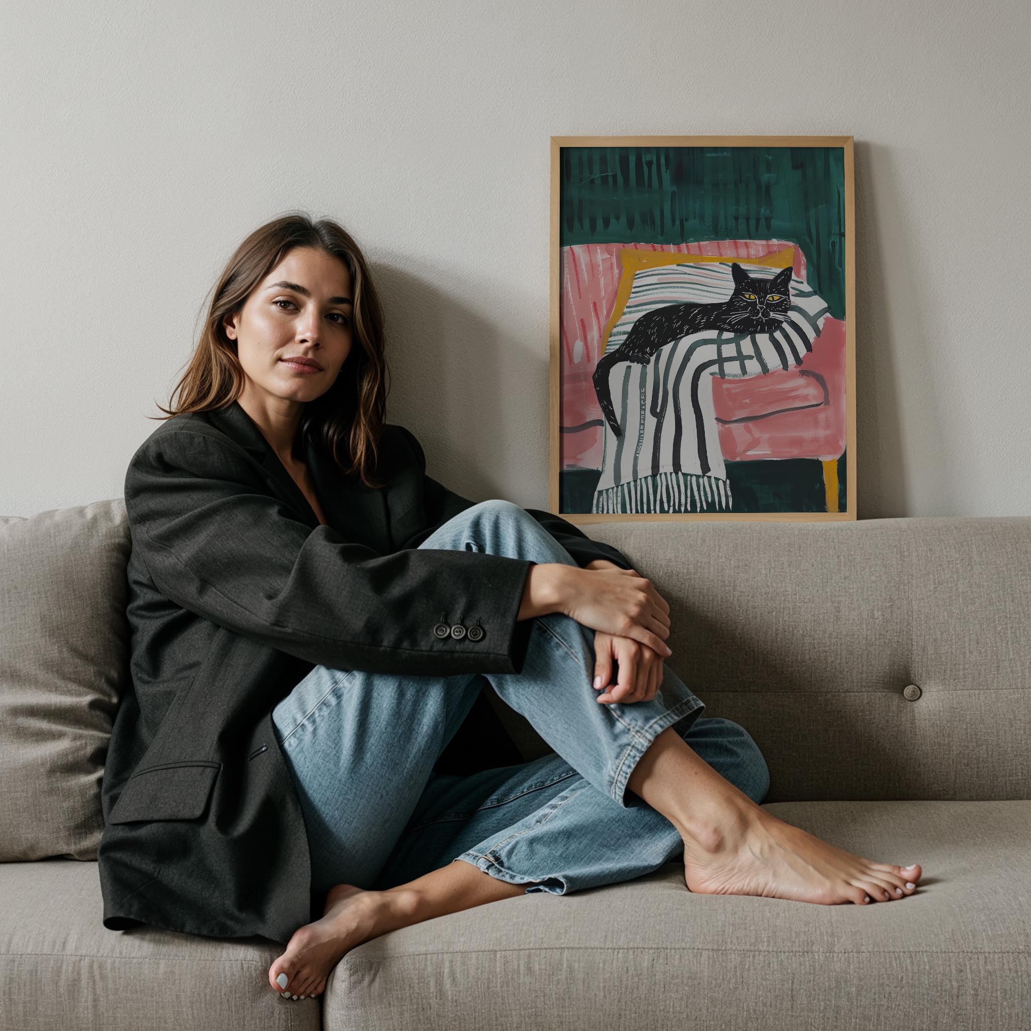 Kedi Portre X - Çizgili