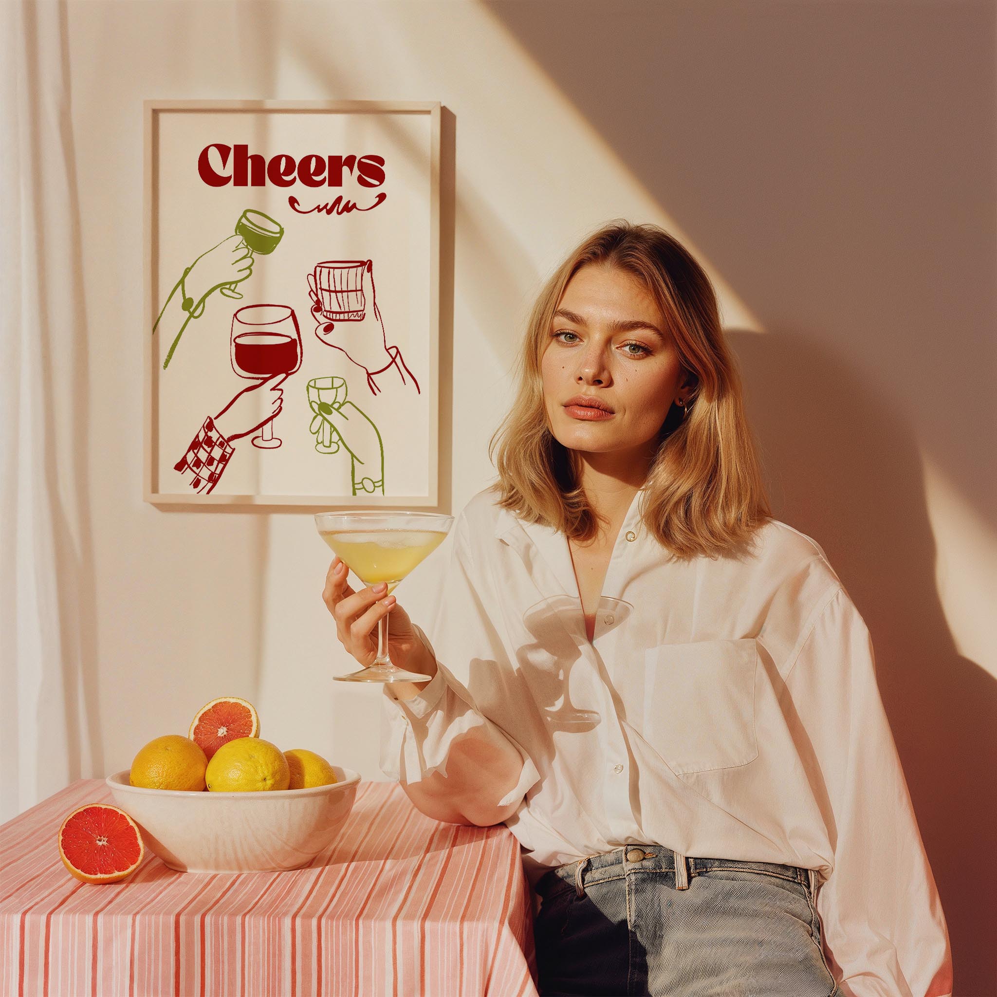 Şerefe Kadehler Mutfak Duvar Tablosu II