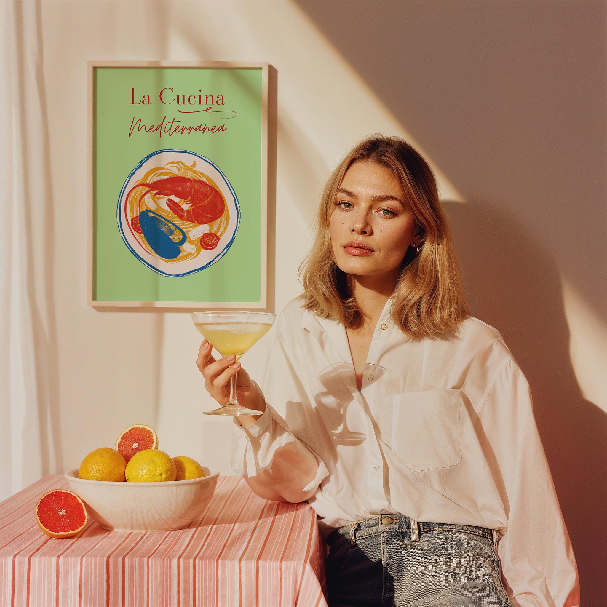 La Cucina Mediterranea Akdeniz İtalya Koleksiyonu Mutfak Duvar Tablosu