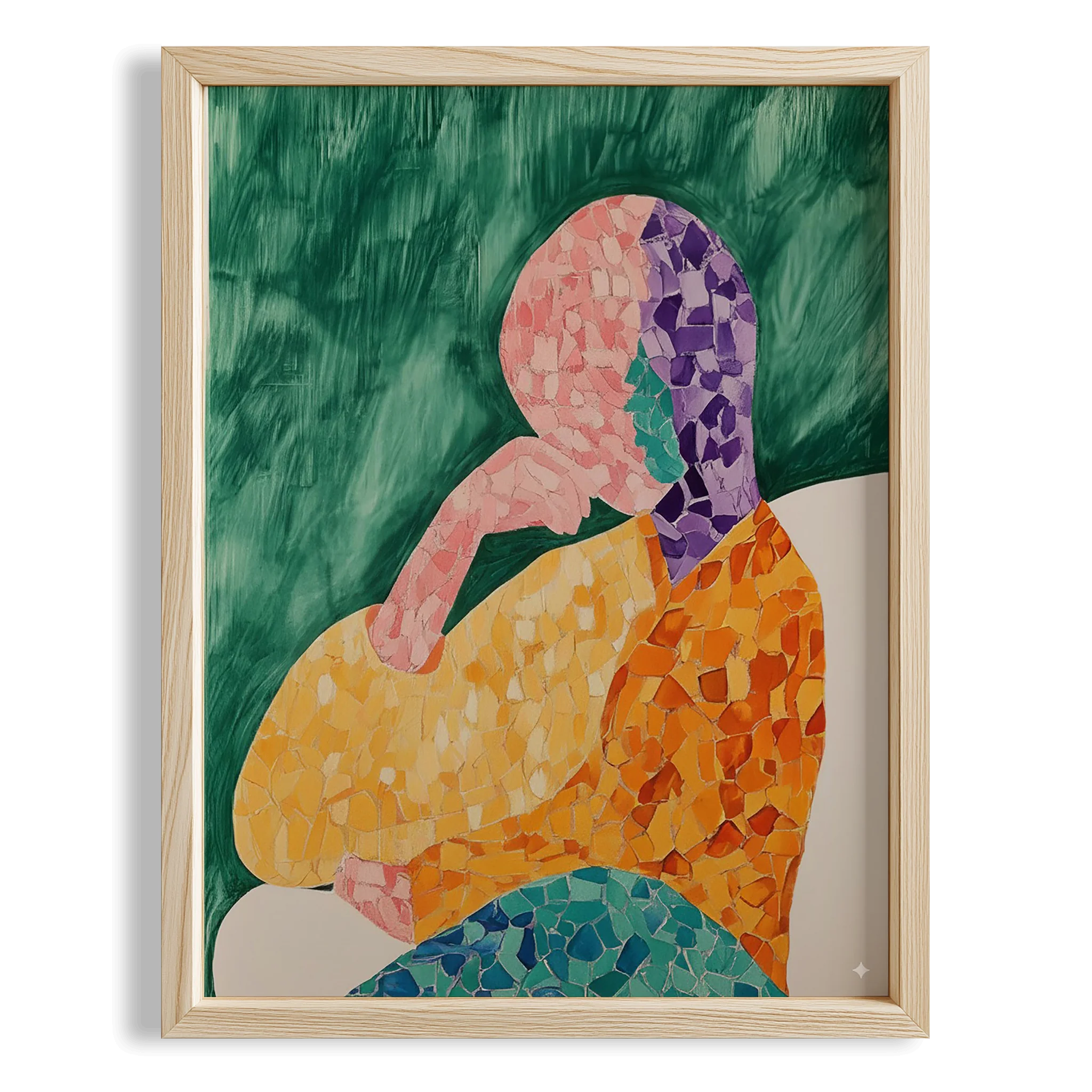 İnsan Portresi VIII - Soyut Mozaik