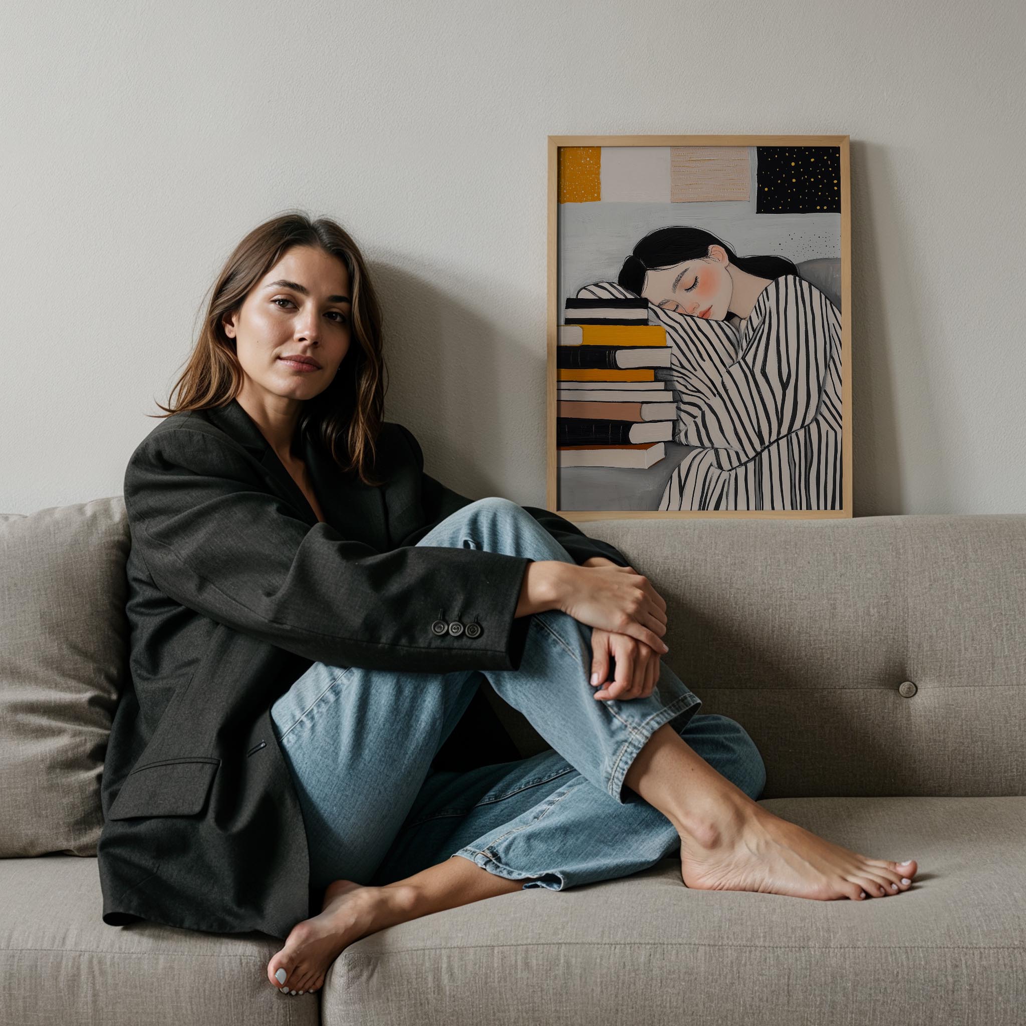 Kadın Portre XII - Kitap & Dinginlik