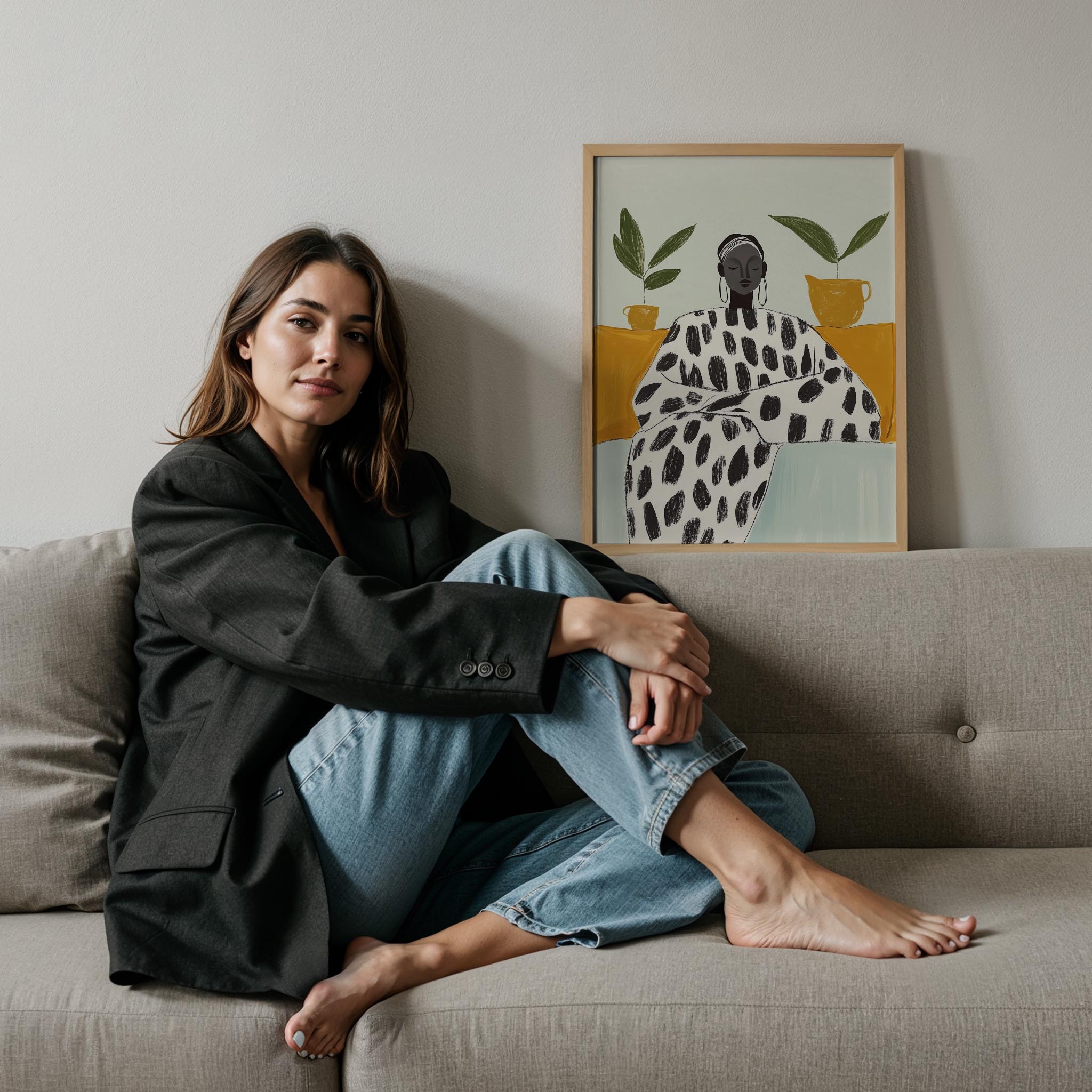 Kadın Portre III - Afro Bohem