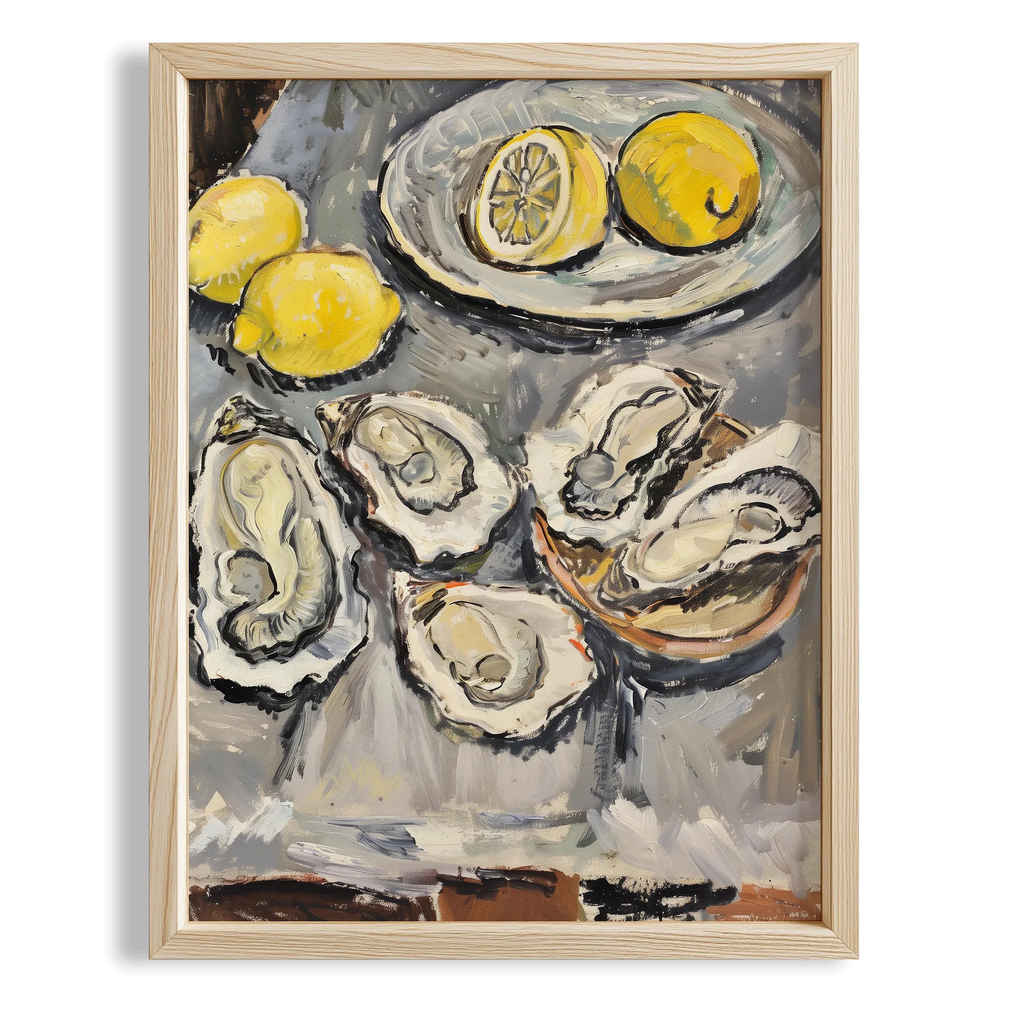 İstiridye Sofrası Akdeniz İtalya Koleksiyonu Mutfak Duvar Tablosu