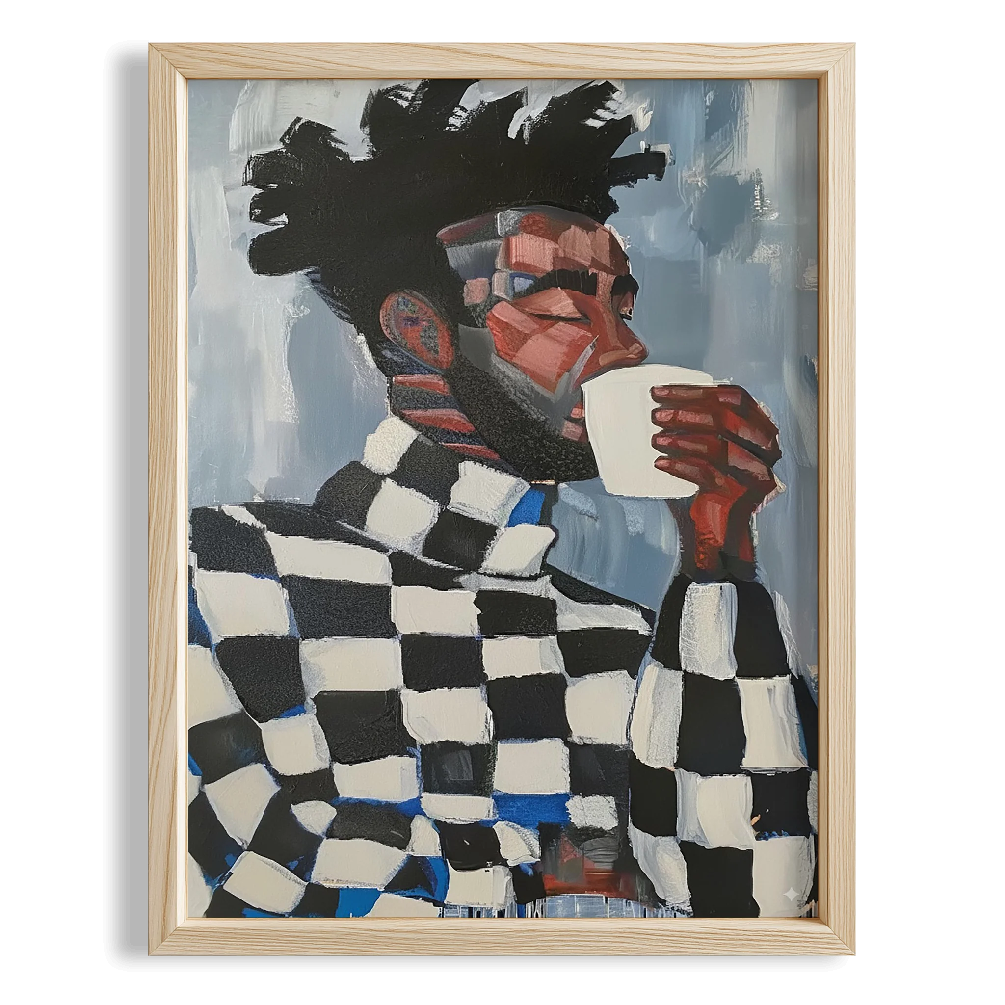 Erkek Portre IX - Geometrik Afro