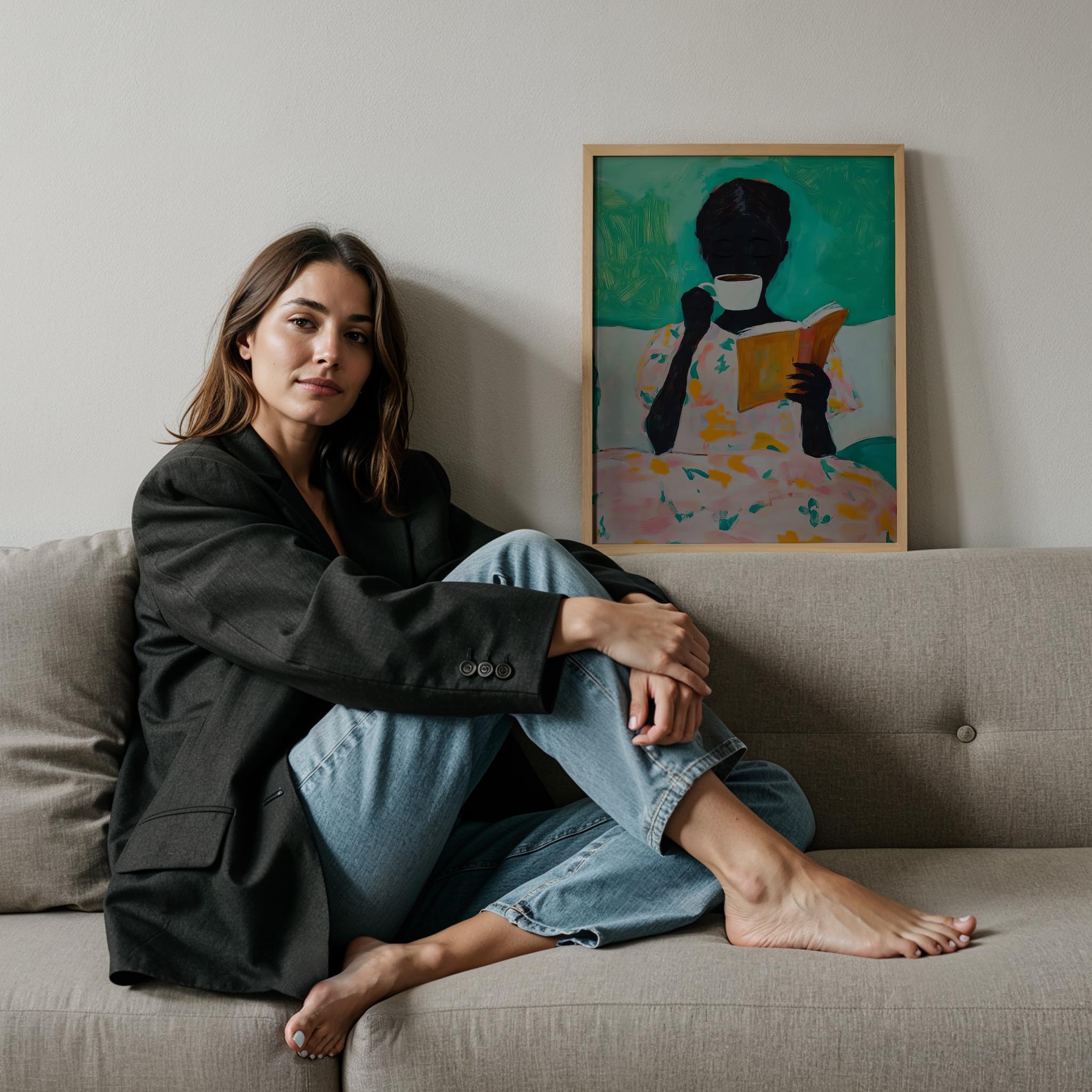 Uçan Şemsiyeli Ayıcık - Pembe Fon