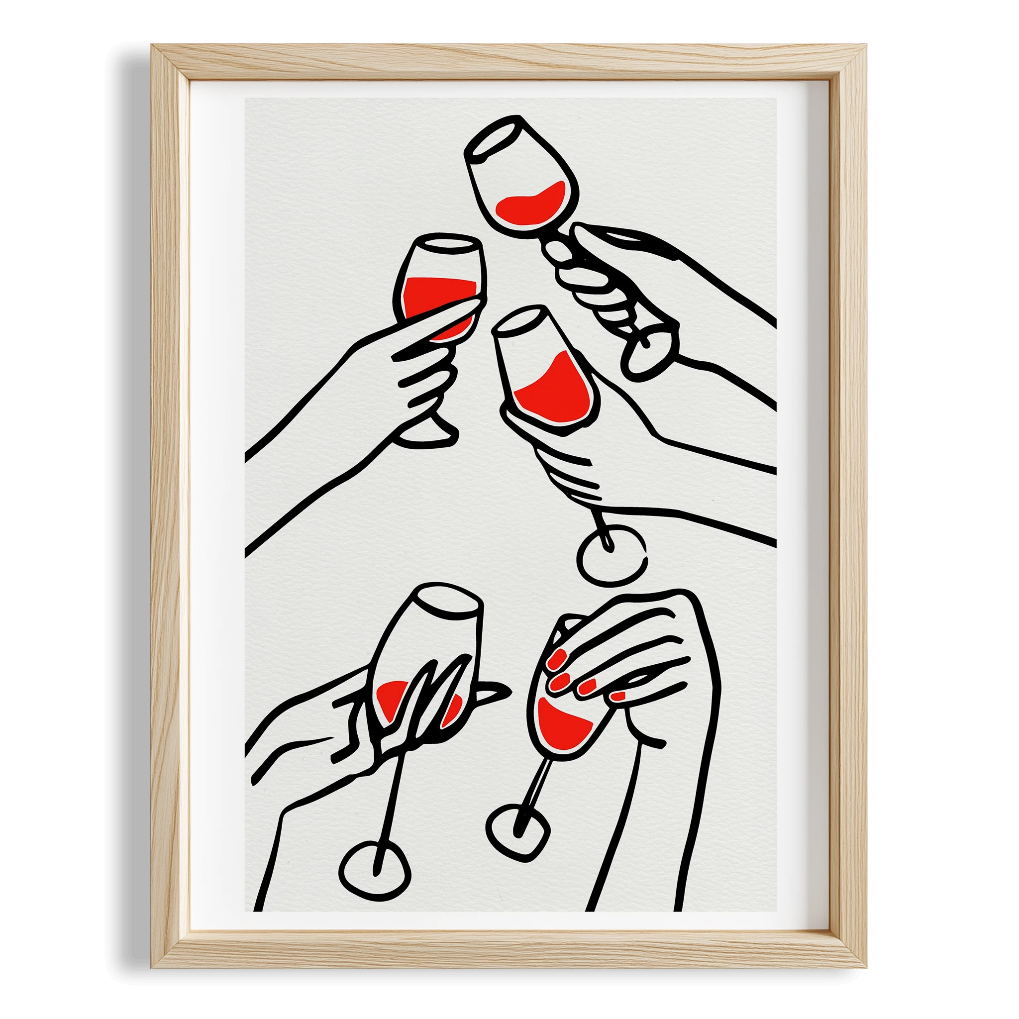 Minimalist Kadehler Mutfak Duvar Tablosu