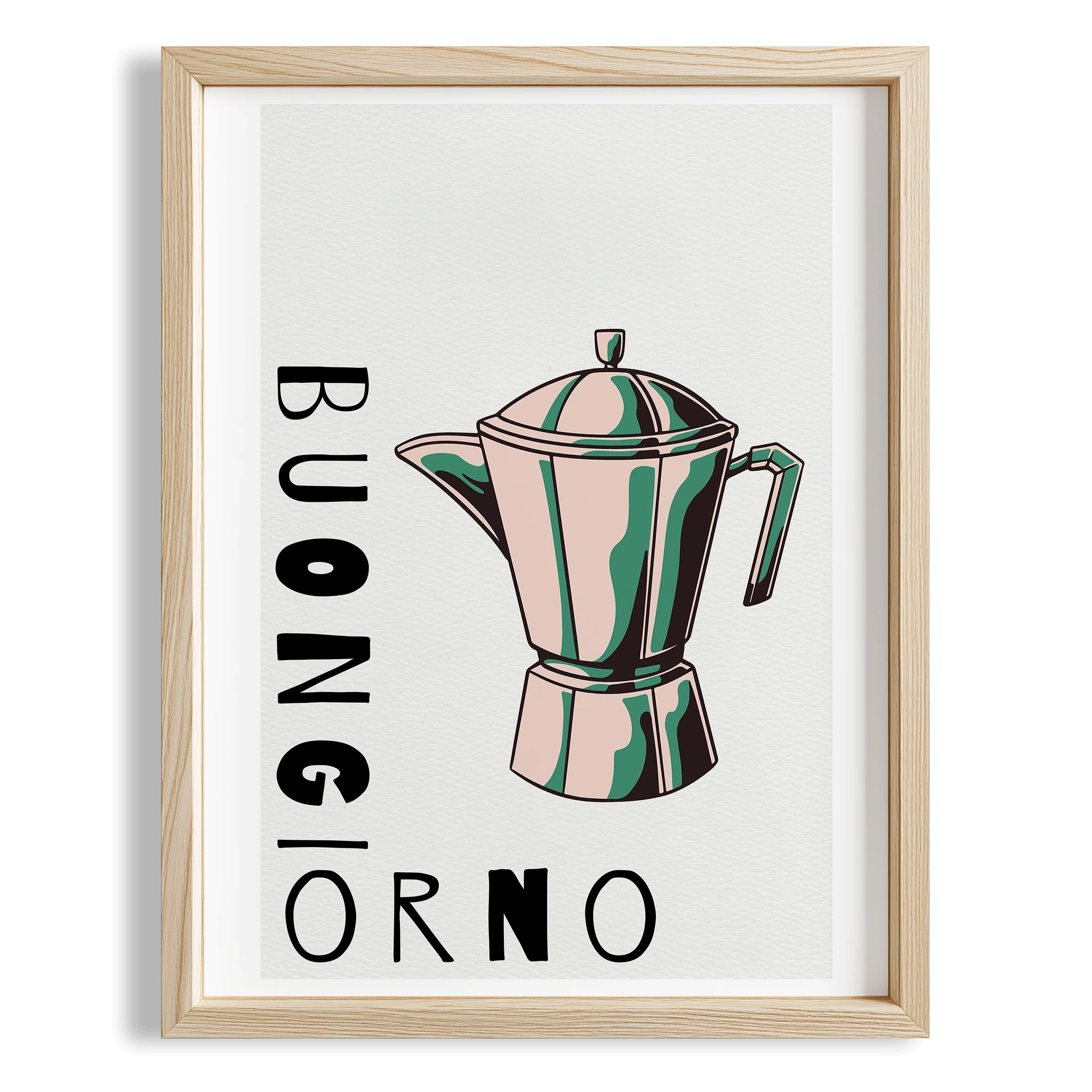 Buongiorno Espresso Tipografi Mutfak Duvar Tablosu