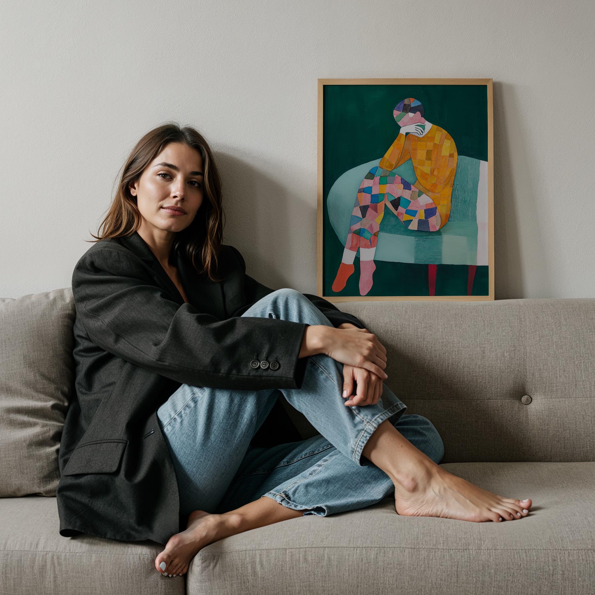 İnsan Portresi VII - Soyut Mozaik