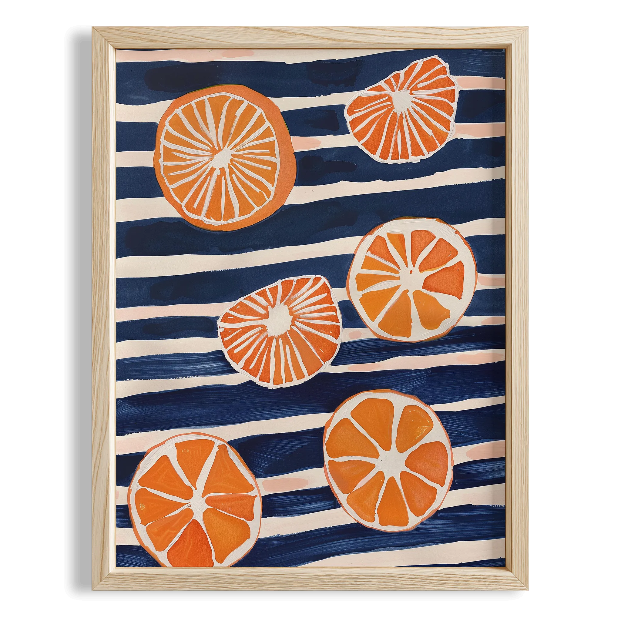 Portakal Dilimleri Meyveler Mutfak Duvar Tablosu