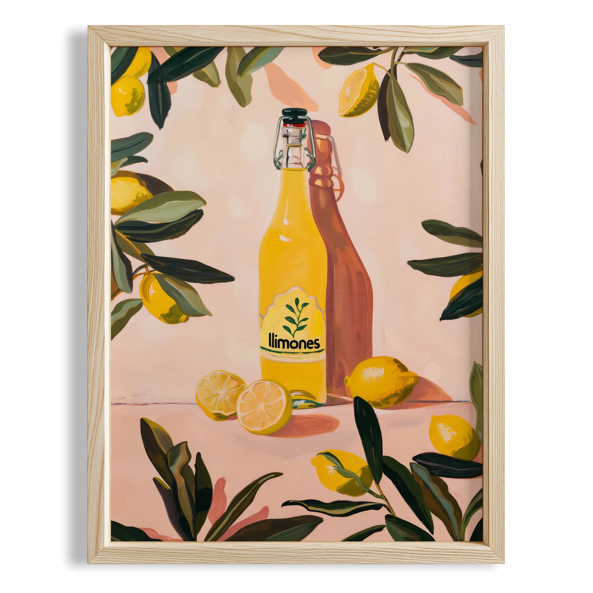 Limoncello Natürmort Akdeniz İtalya Koleksiyonu Mutfak Duvar Tablosu II