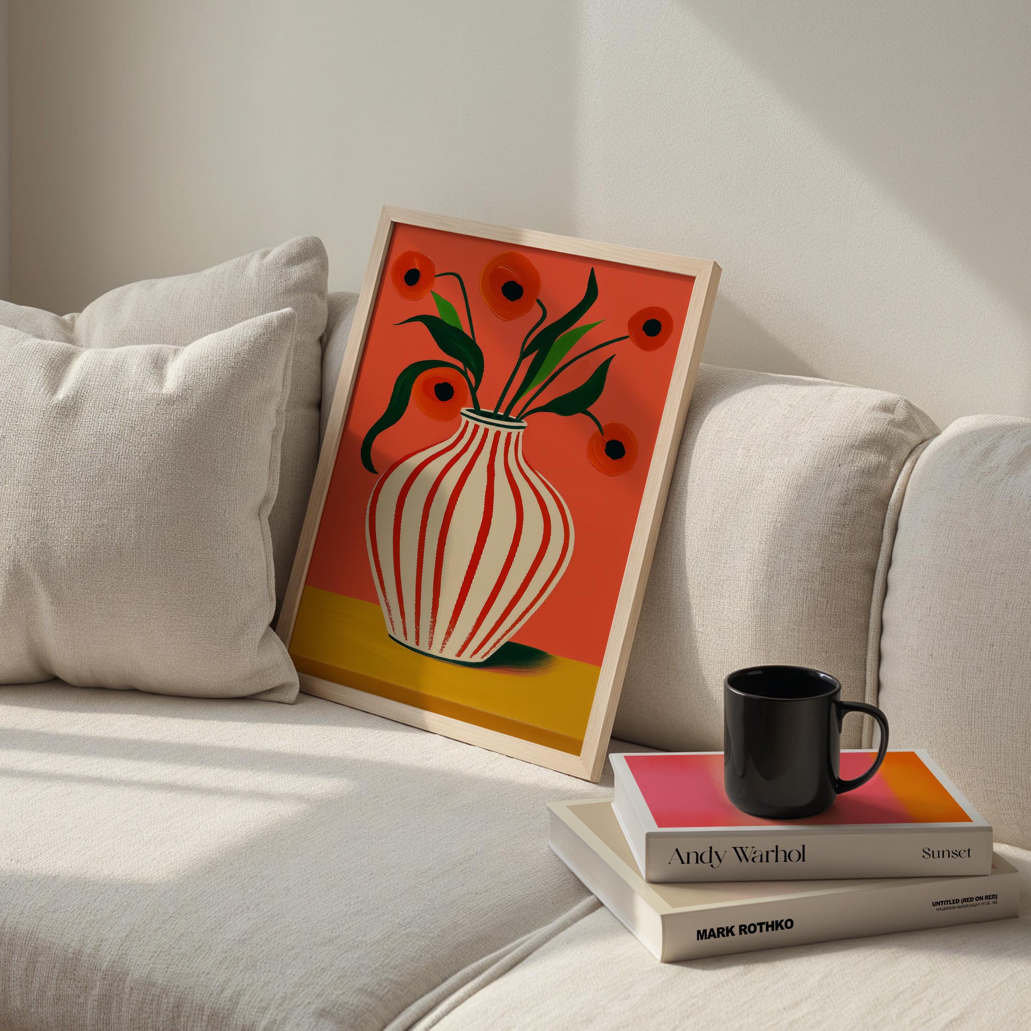 Vazo ve Çiçekler V - Kırmızı Gelincikler