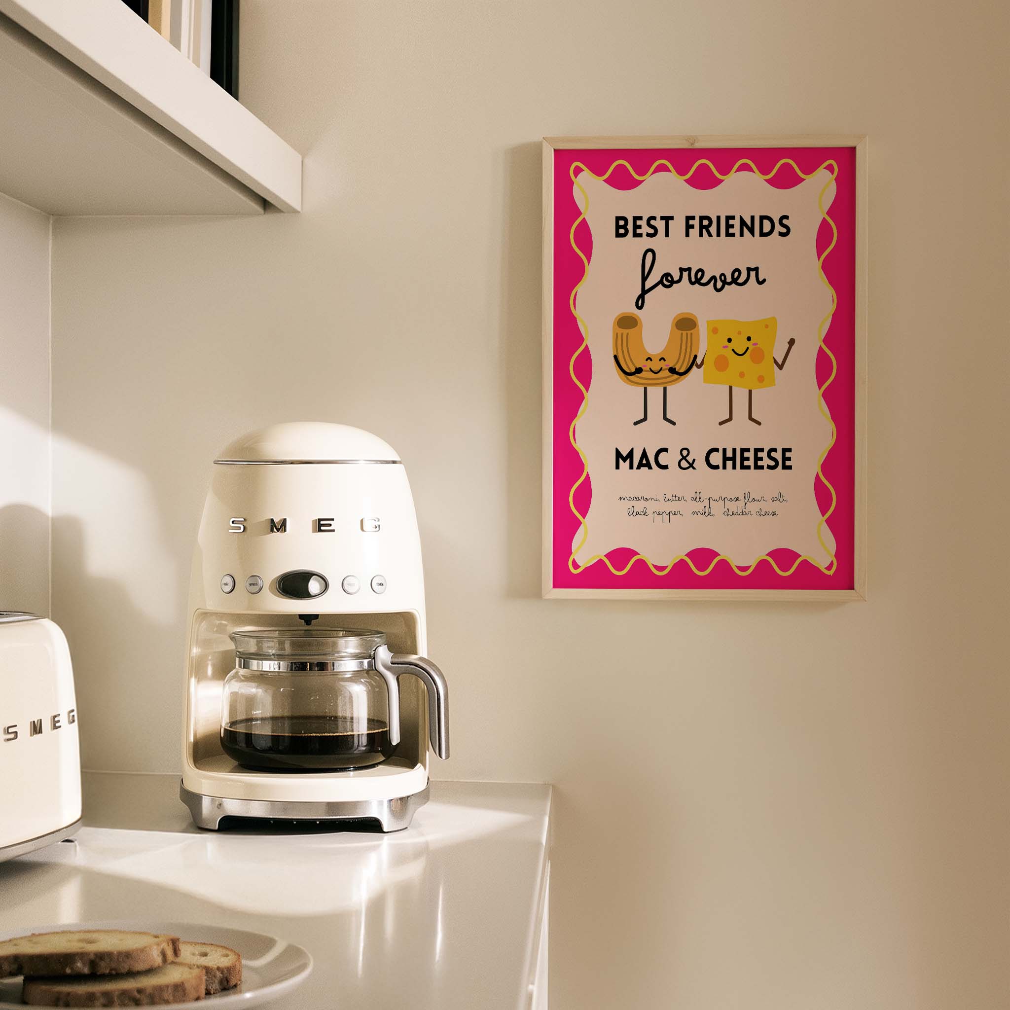 Macaroni & Cheese Ebedi Dostluk Mutfak Duvar Tablosu