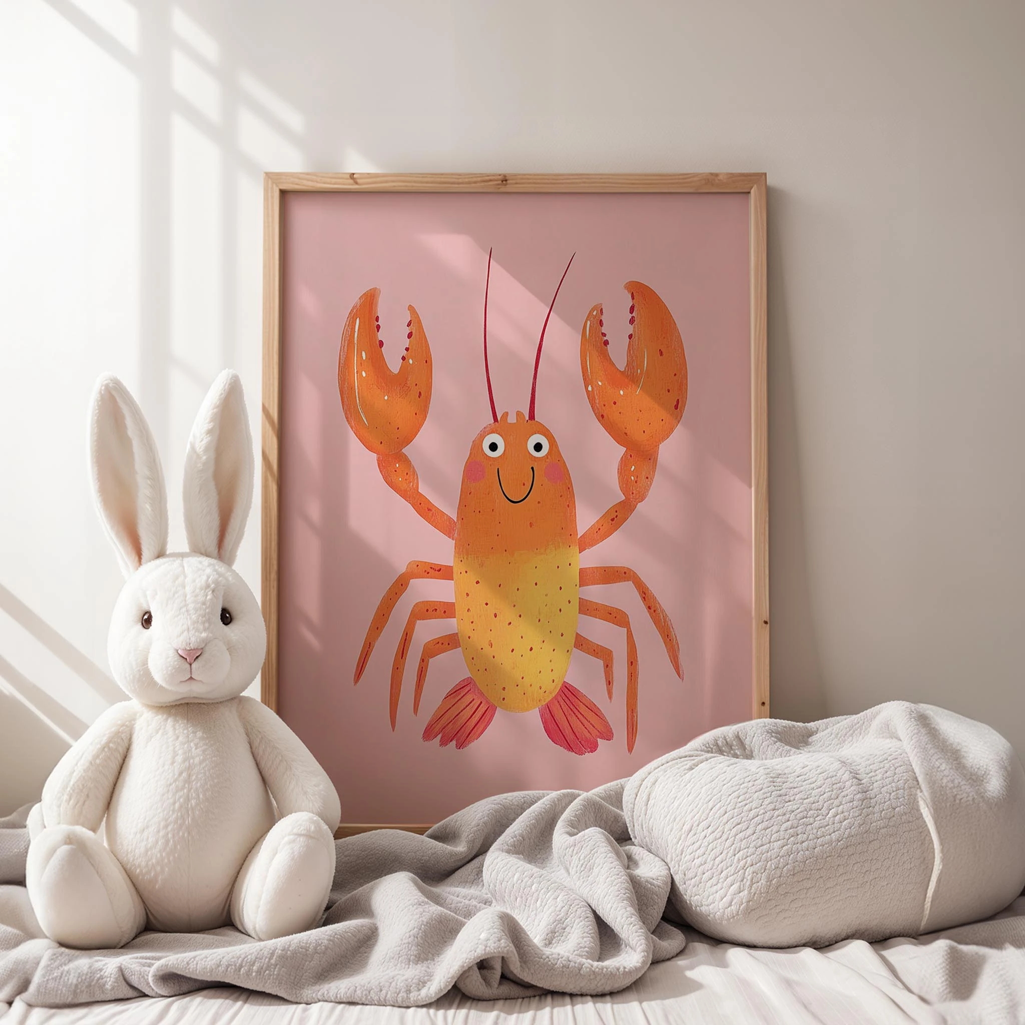 Şirin Istakoz - Pembe Fon