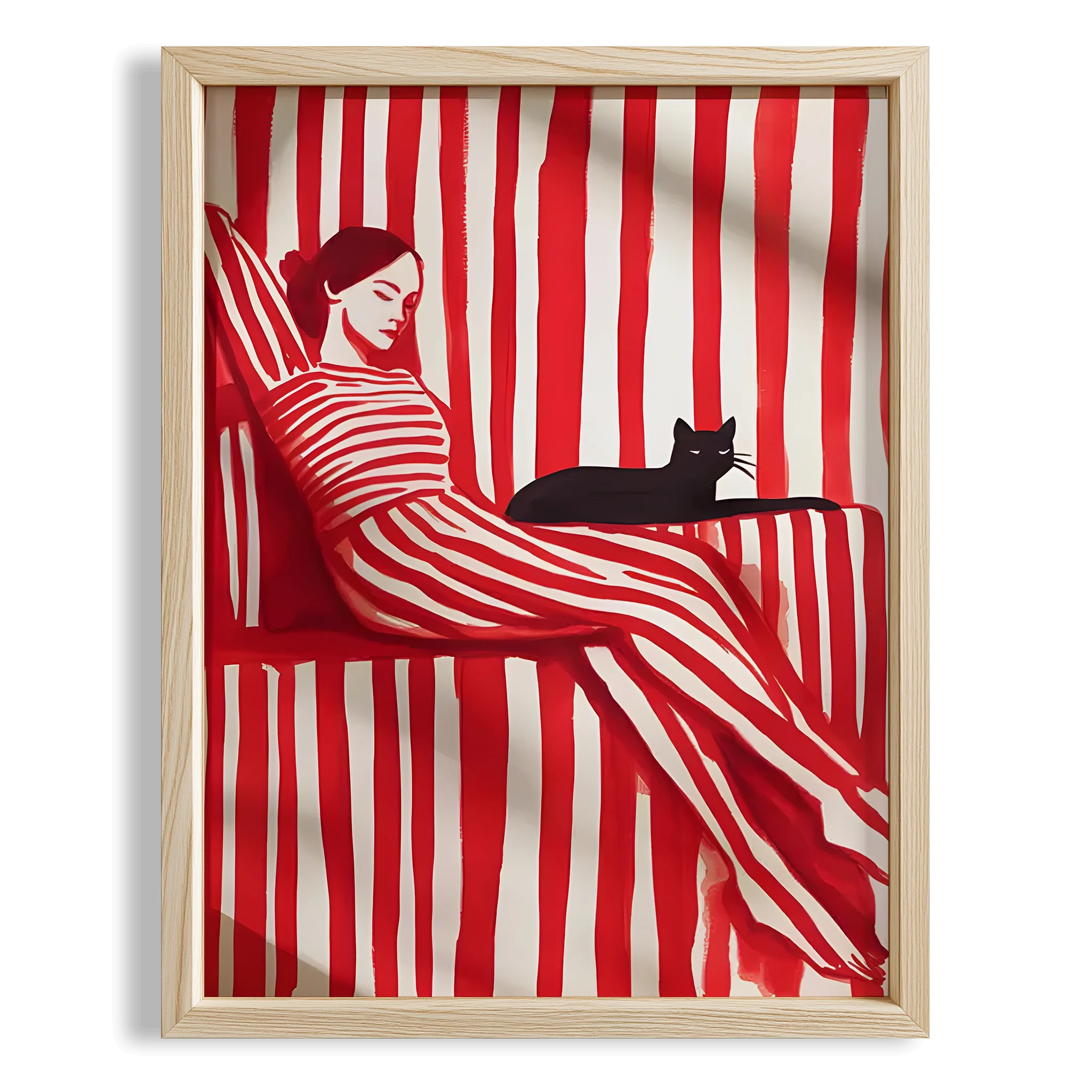 Dinlenme XXXVIII - Kırmızı Çizgiler ve Kedi