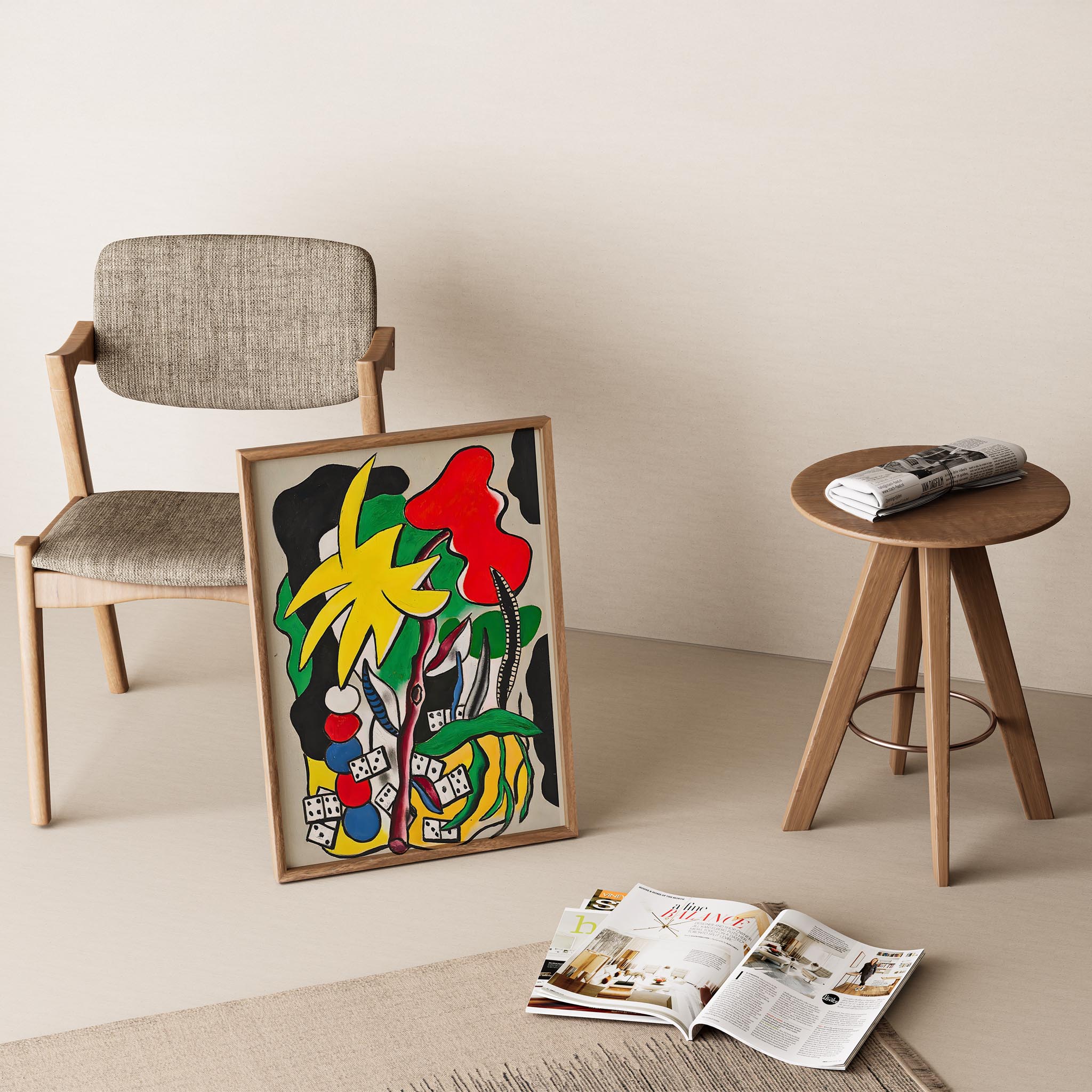 Fernand Leger 39 Duvar Tablosu