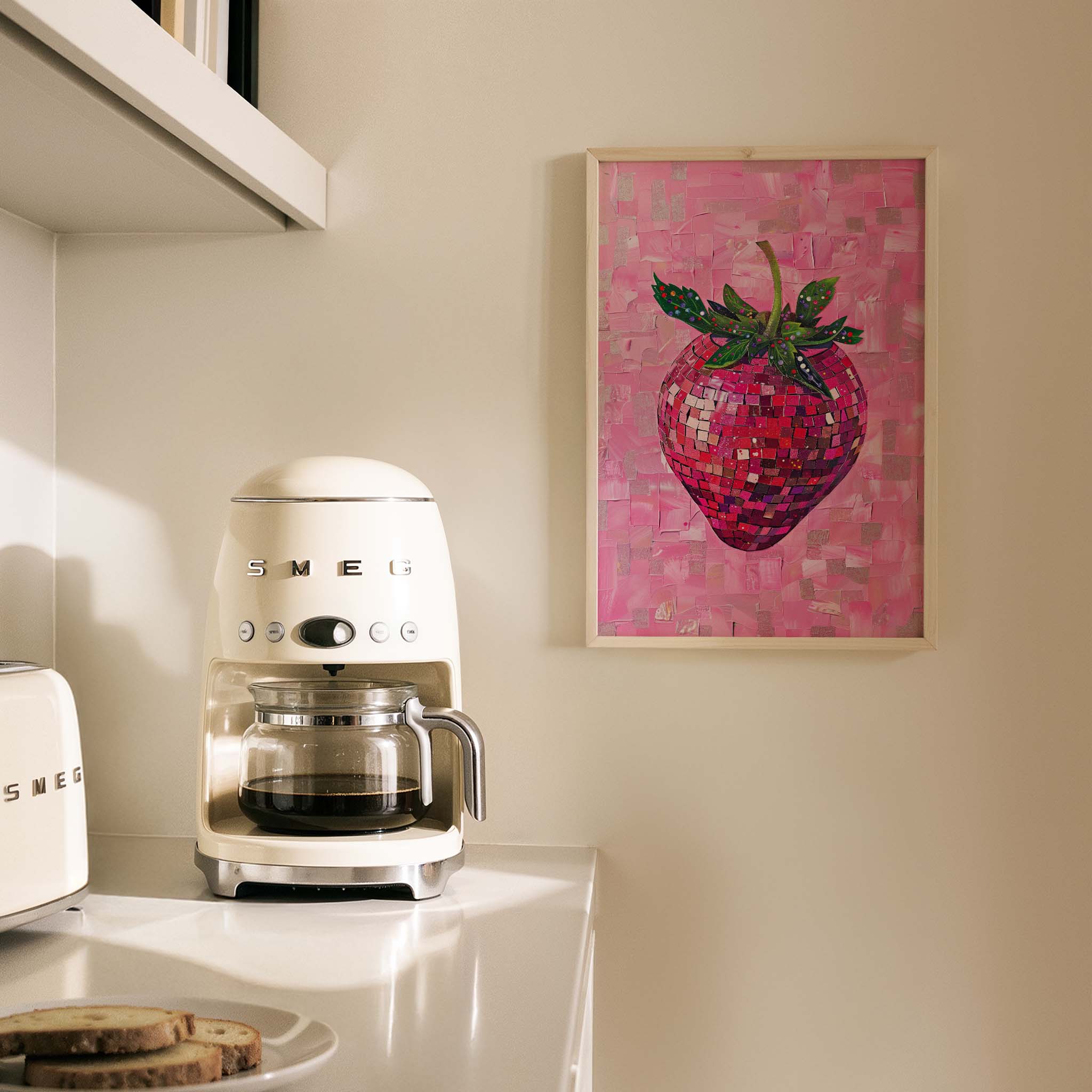 Mozaik Çilek Modern Maximalist - Duvar Tablosu