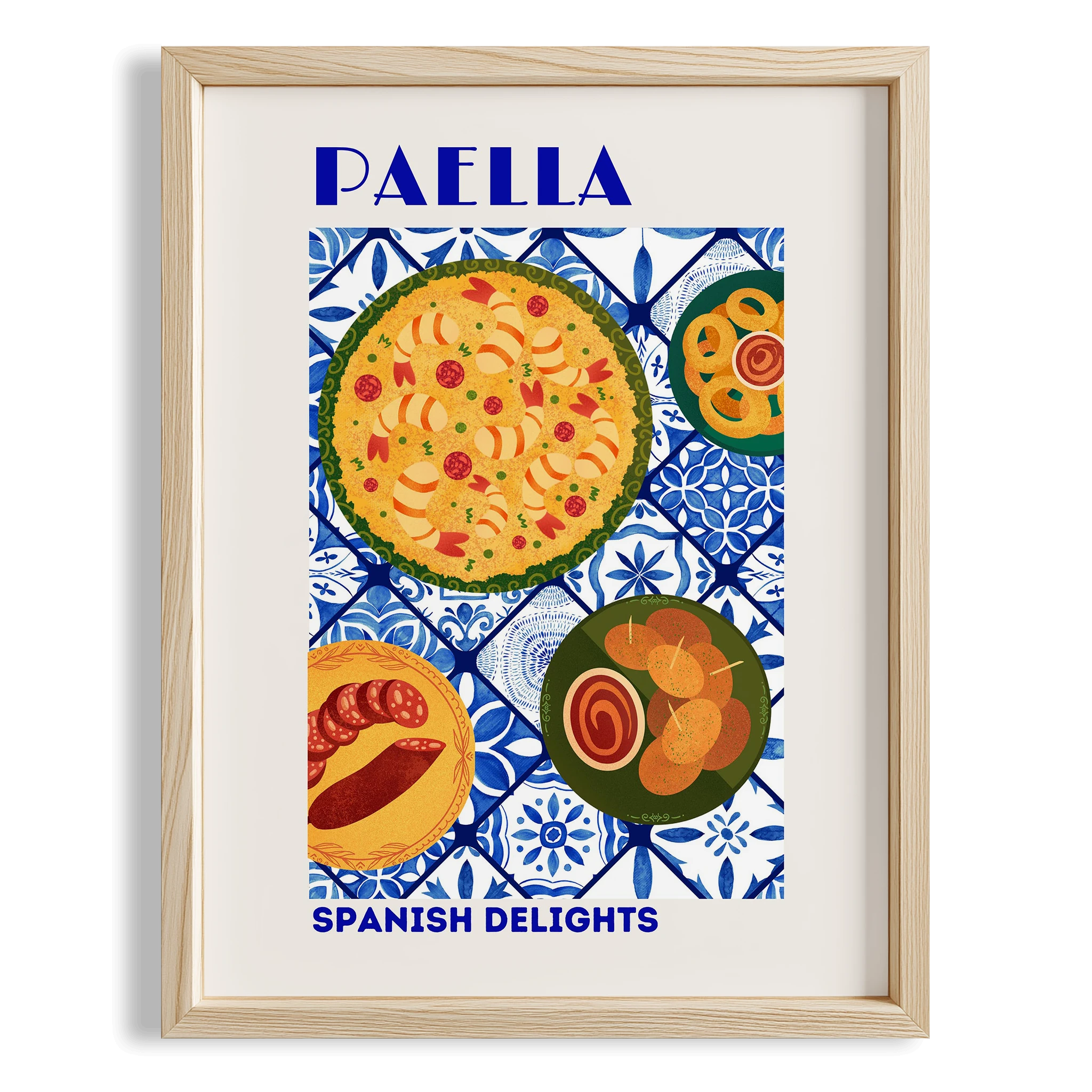 Paella Akdeniz İspanya Koleksiyonu Mutfak Duvar Tablosu