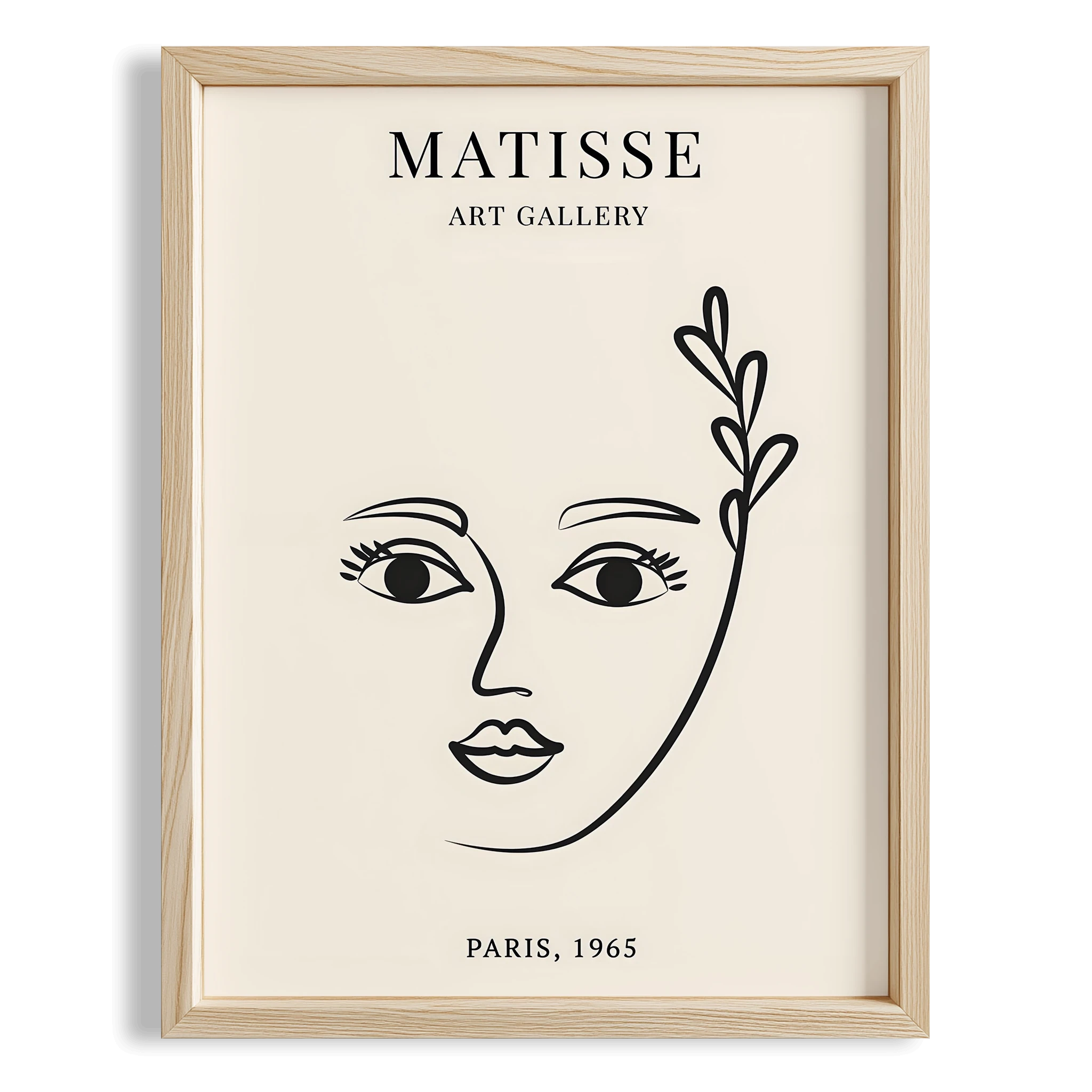 Matisse Kağıt Kesimleri Minimalist Çizgi Sanatı Estetik Kadın Portresi II Duvar Tablosu