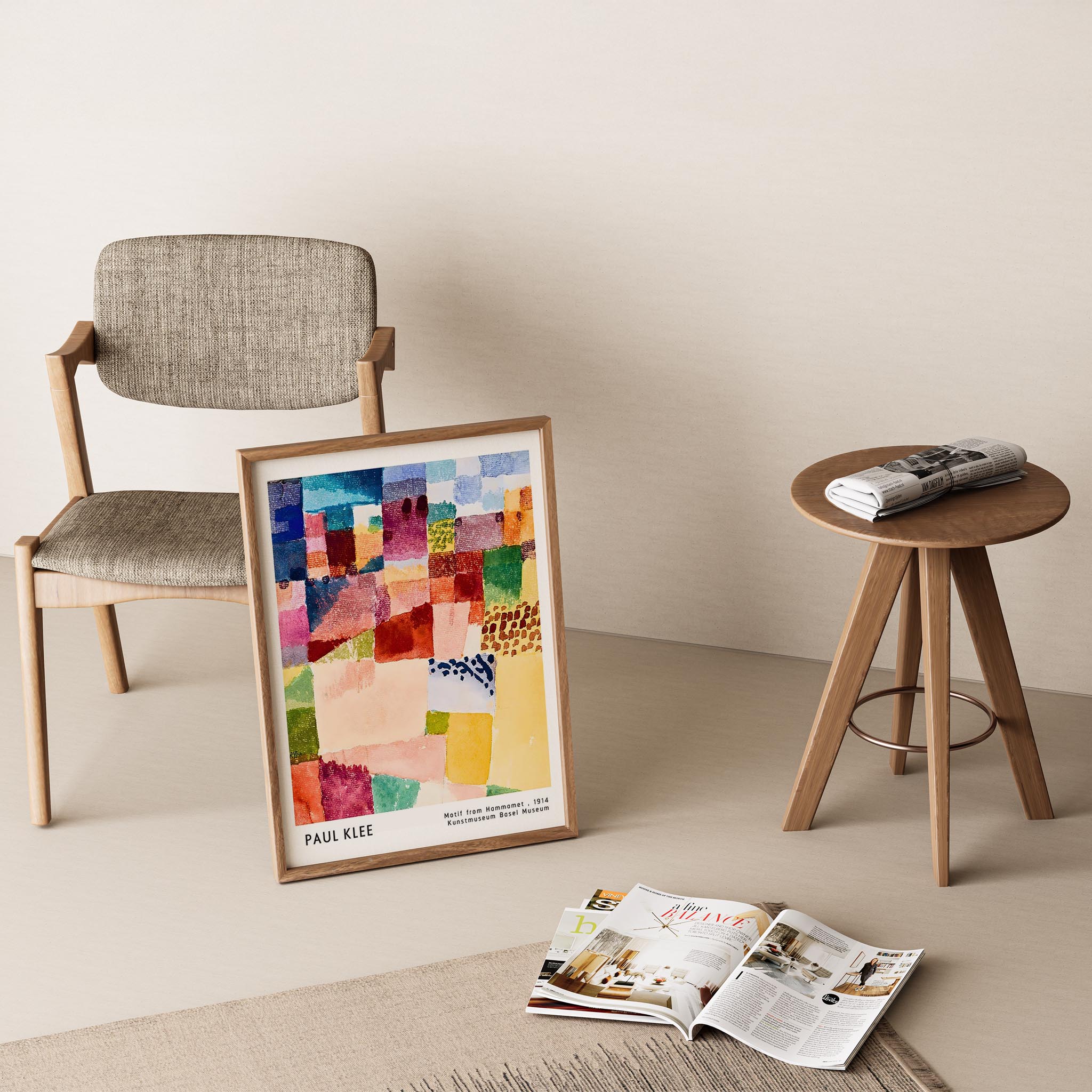 Paul Klee Hammamet Motifi Üzerine 1914 Suluboya II Duvar Tablosu