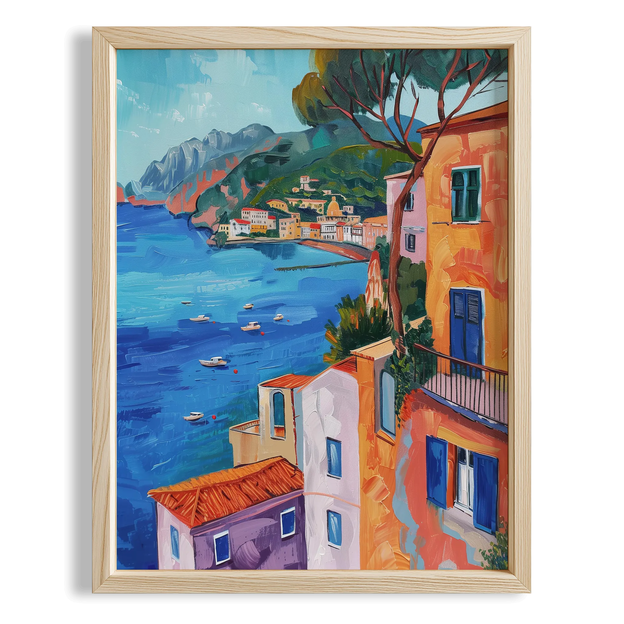 Amalfi Sahili Akdeniz İtalya Koleksiyonu Mutfak Duvar Tablosu