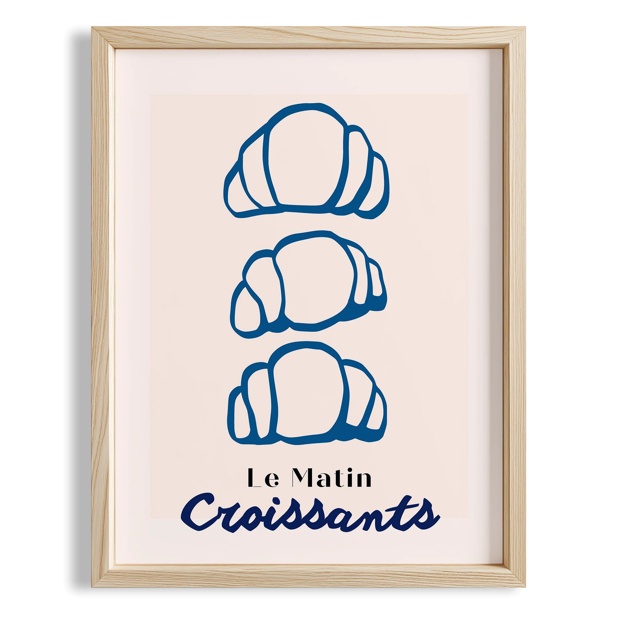 Le Matin Croissants Fransız Kahvaltı Kültürü Mutfak Duvar Tablosu