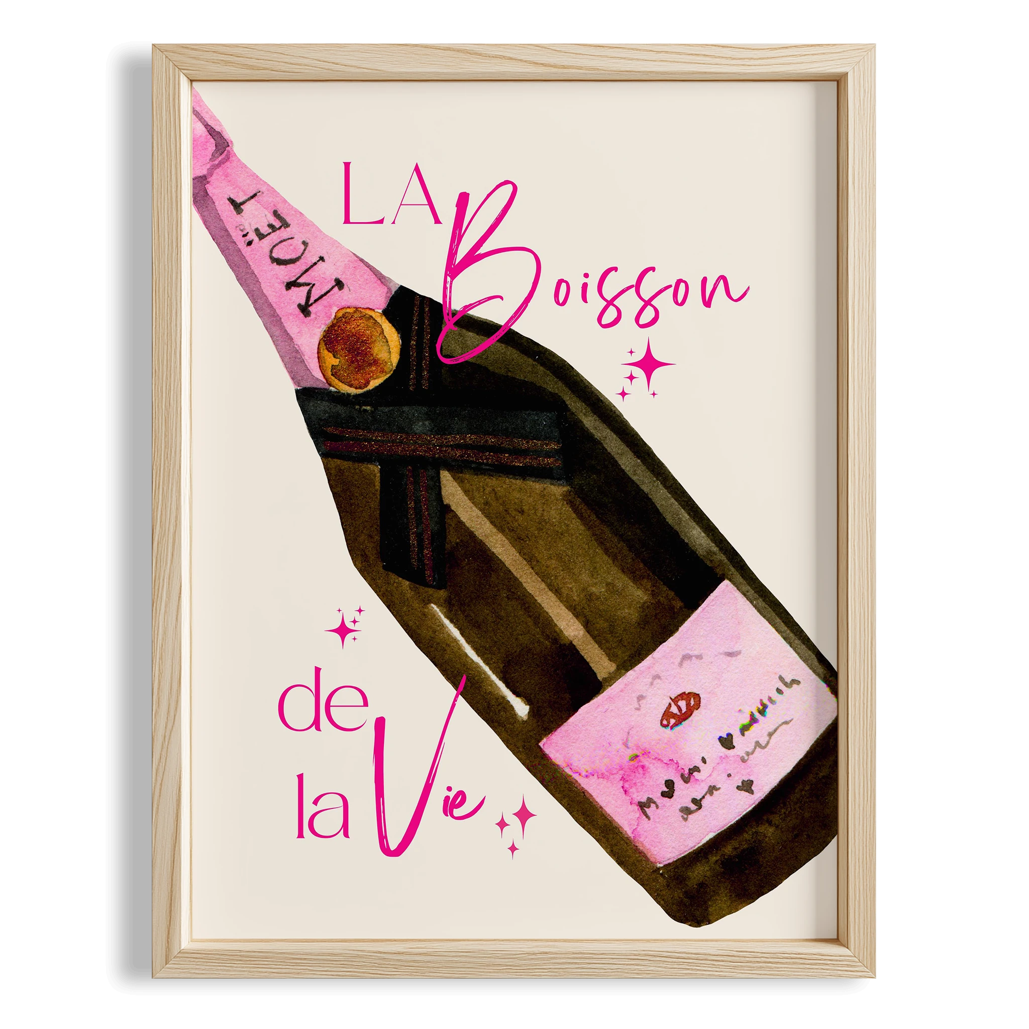 La Boisson de la Vie Şampanya Mutfak Duvar Tablosu