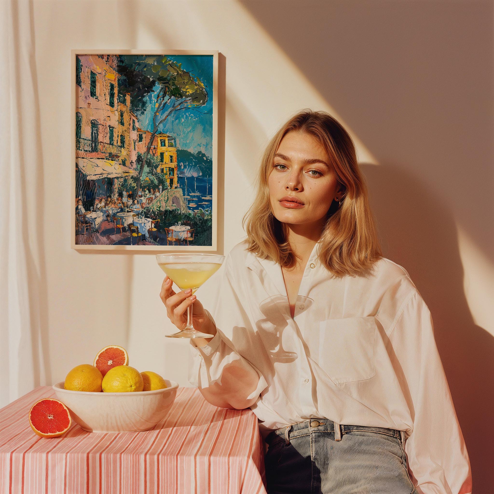 Amalfi Sokakları Akdeniz İtalya Koleksiyonu Mutfak Duvar Tablosu