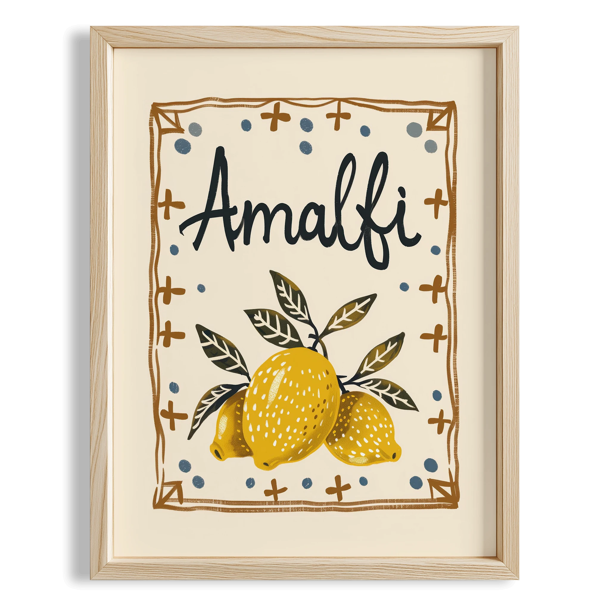 Amalfi & Positano Limonlar İtalyanca Tipografi Mutfak Duvar Tablosu II