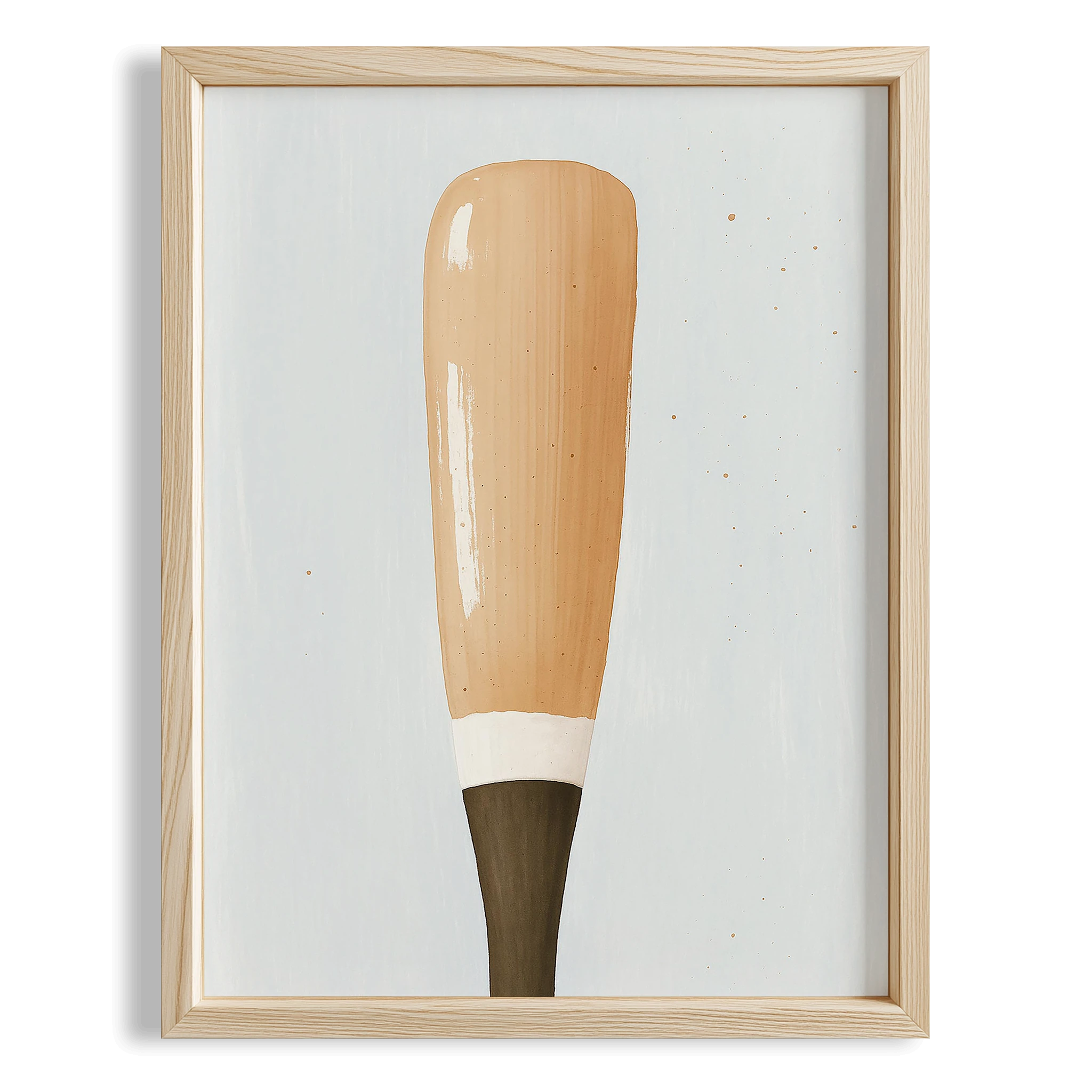 Beyzbol Sopası Mavi Fon Spor Temalı Erkek Çocuk Odası Ahşap Tablo