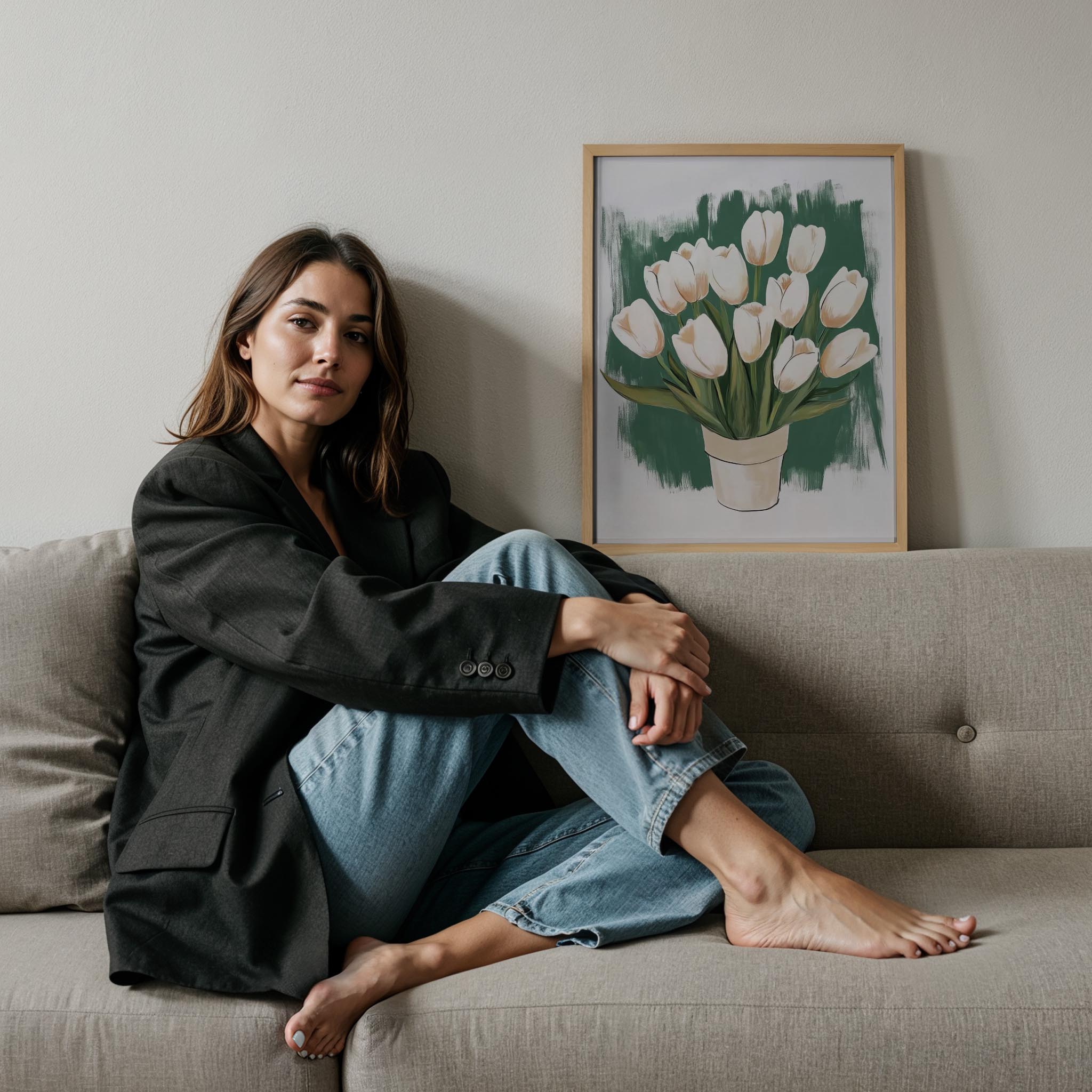 Çiçek Buketleri II - Beyaz Laleler