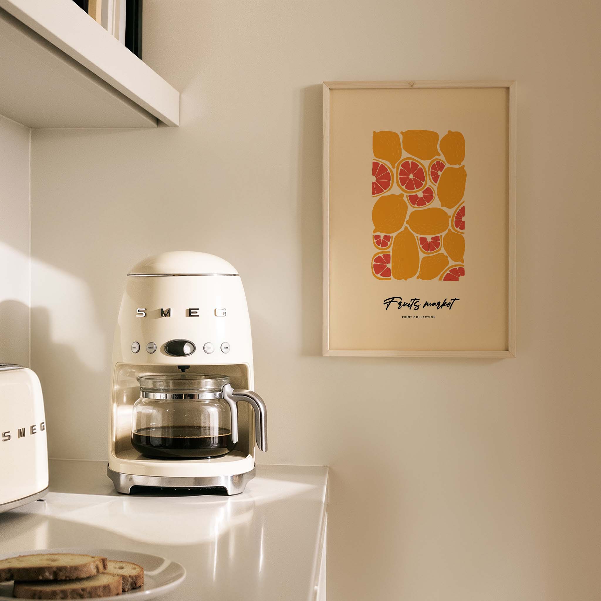 Kan Portakalı Fruits Market Meyveler Mutfak Duvar Tablosu