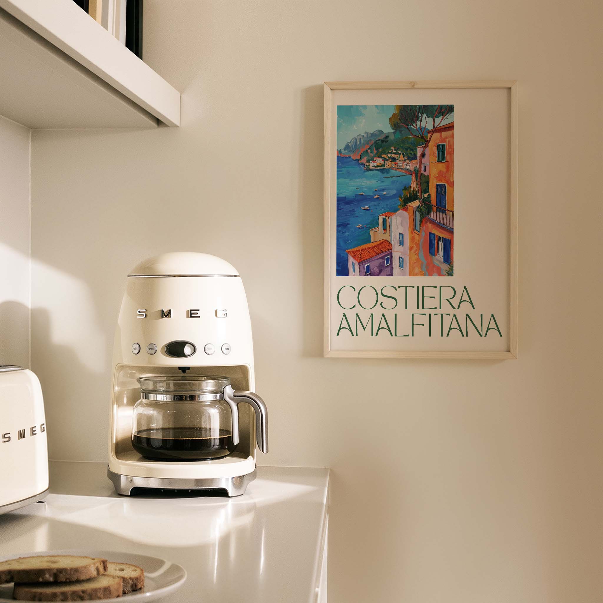 Costiera Amalfitana Manzara Mutfak Duvar Tablosu