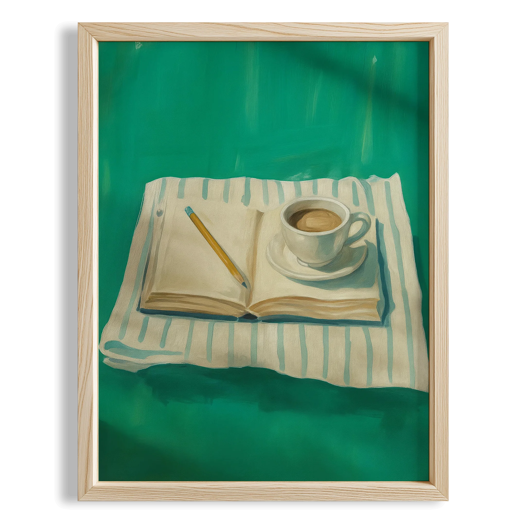 Kahve ve Kruvasan Zümrüt Mutfak Masası