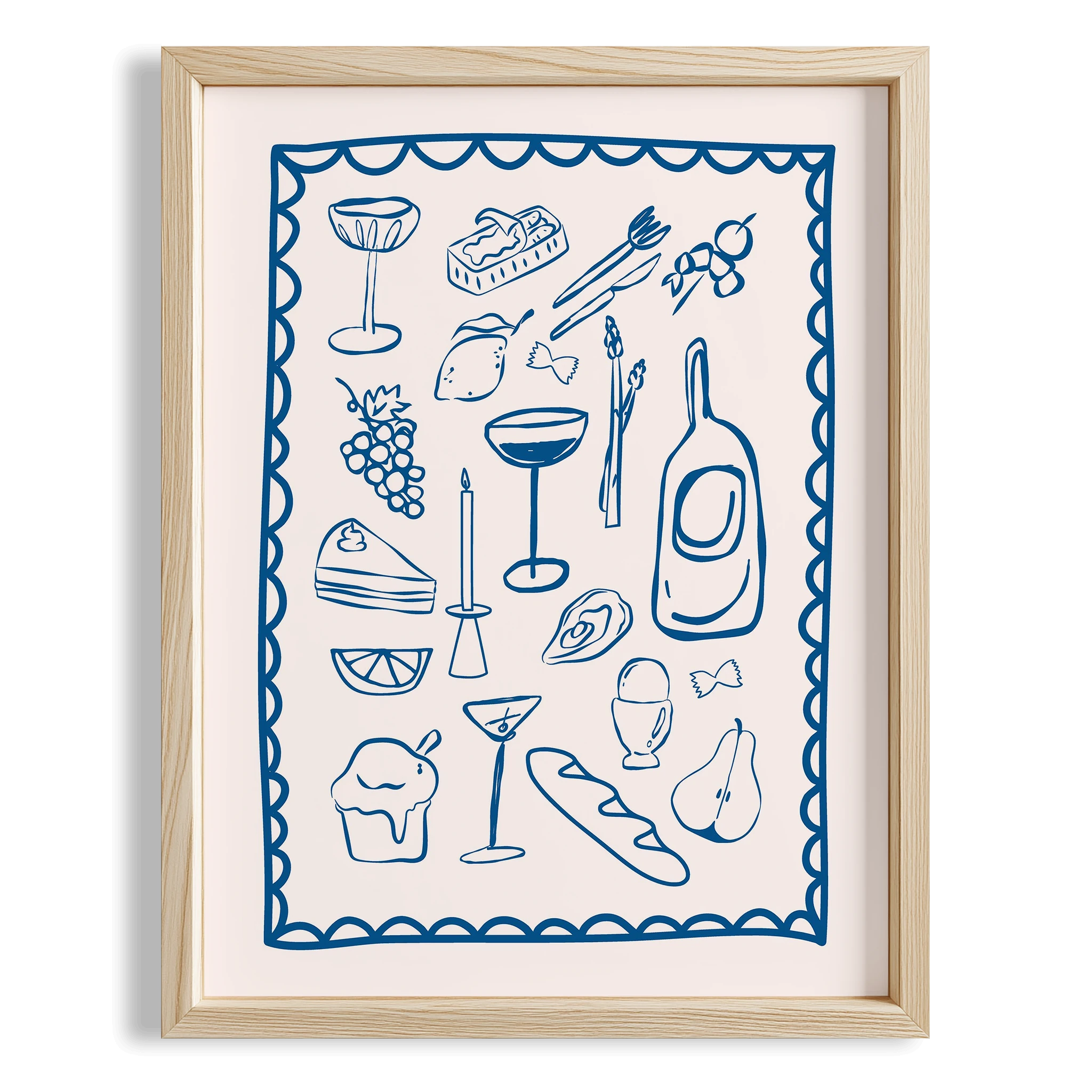 Şarap Sofrası Akdeniz İtalya Koleksiyonu Mutfak Duvar Tablosu