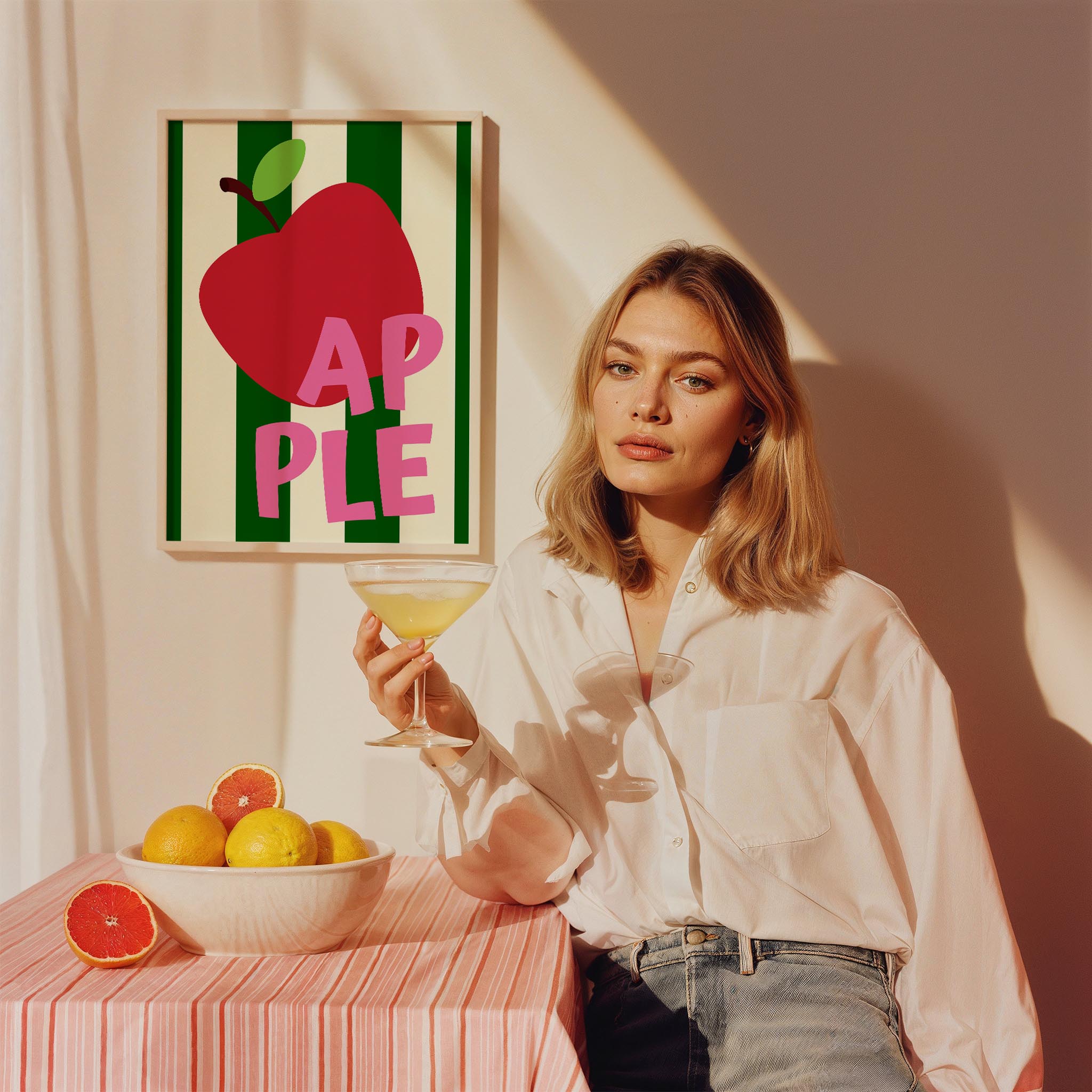 Elma Meyveler Mutfak Duvar Tablosu