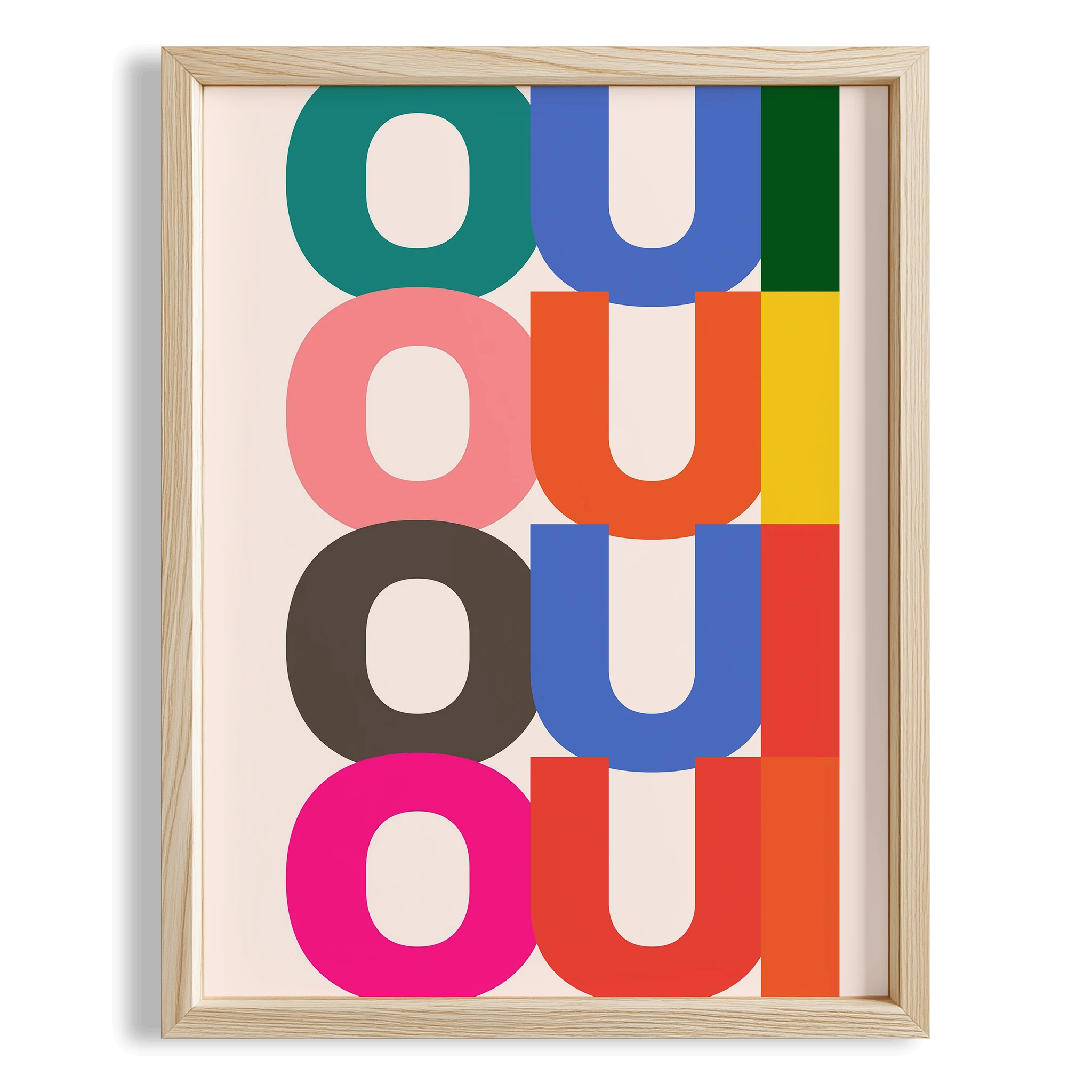 Oui Oui Renkli Fransız Tipografi Mutfak Duvar Tablosu