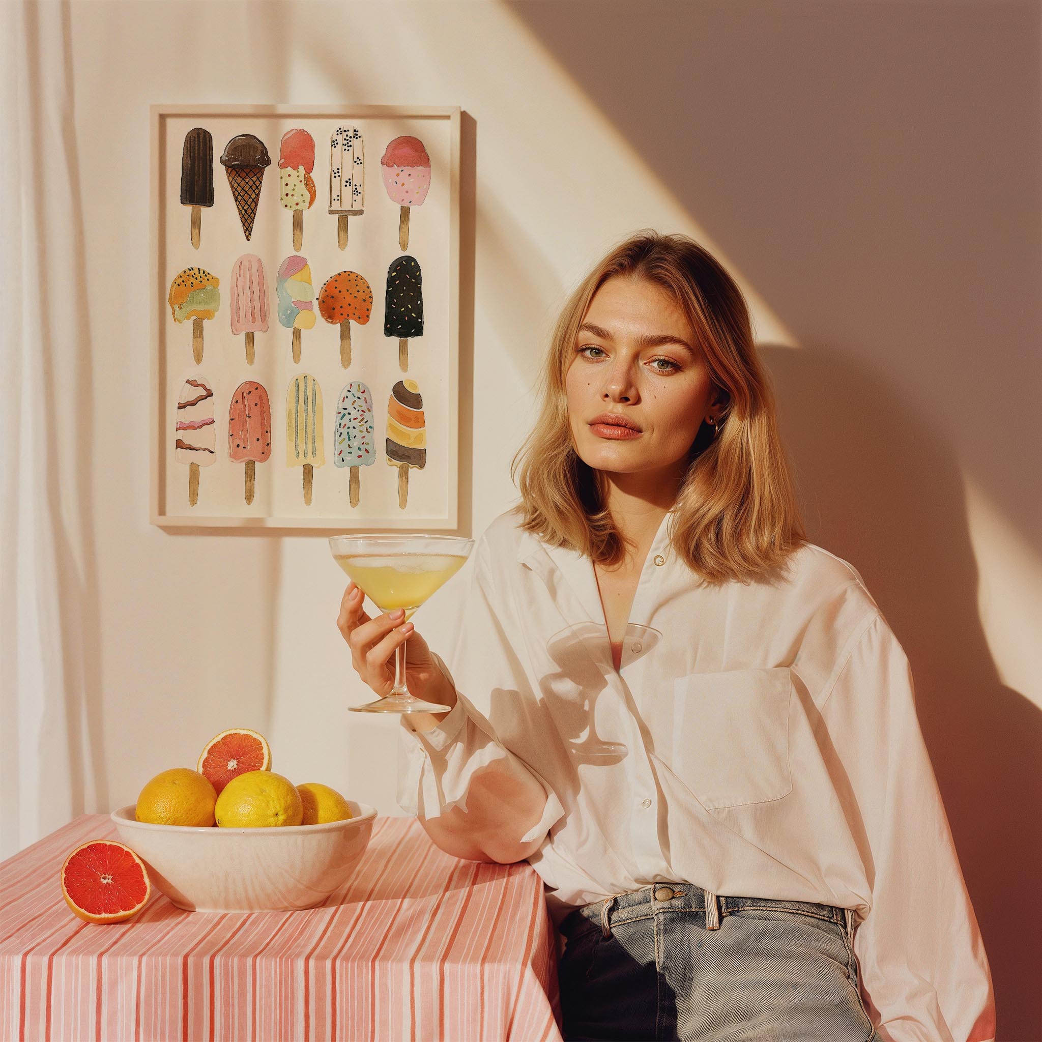 Renkli Dondurmalar Maximalist Mutfak Duvar Tablosu