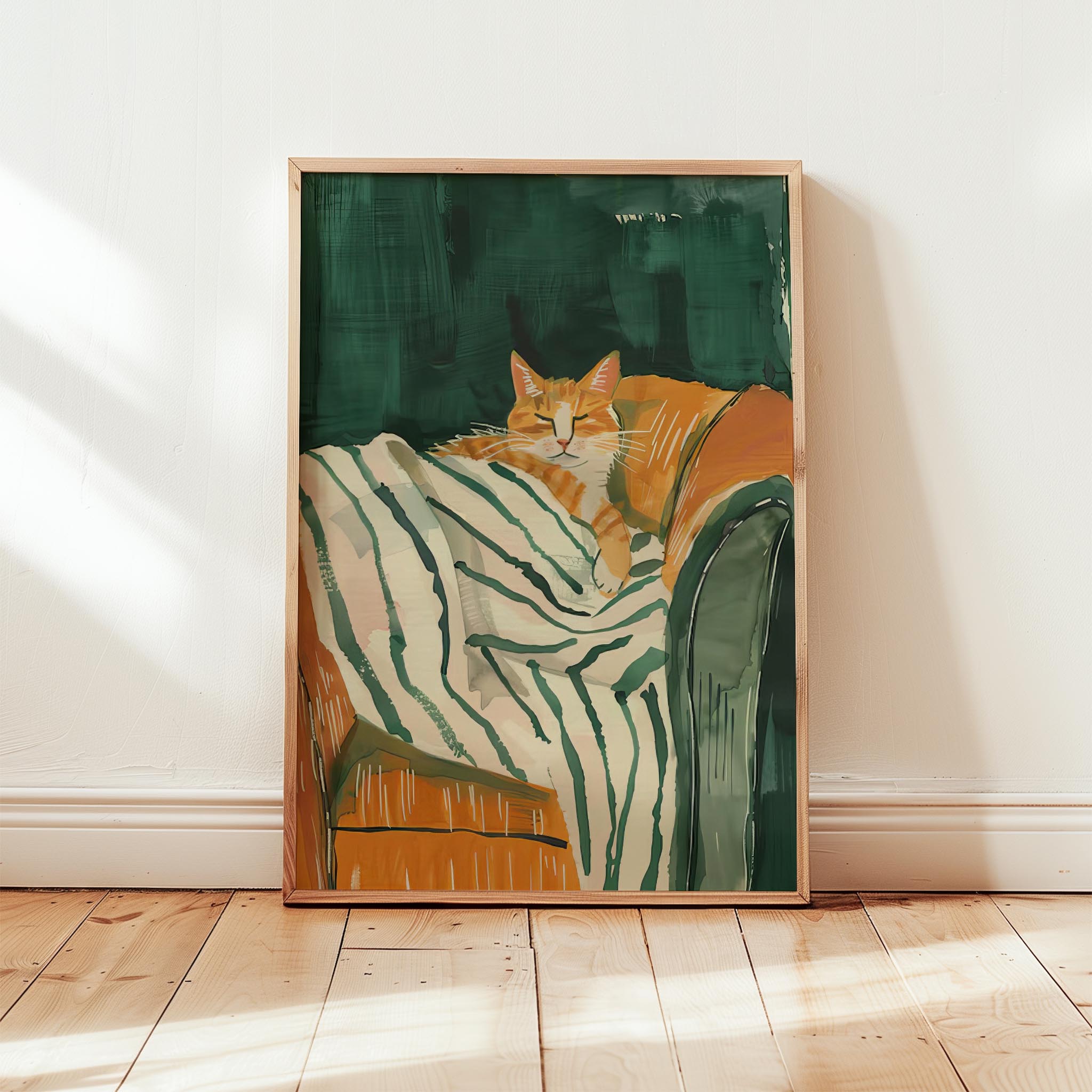 Kedi Portre IV - Zümrüt Çizgili