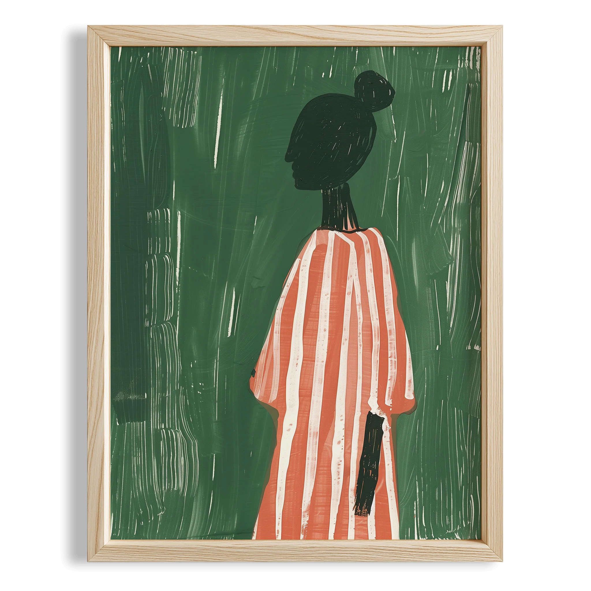 Soyut İnsan Portresi IV - Pembe Çizgili