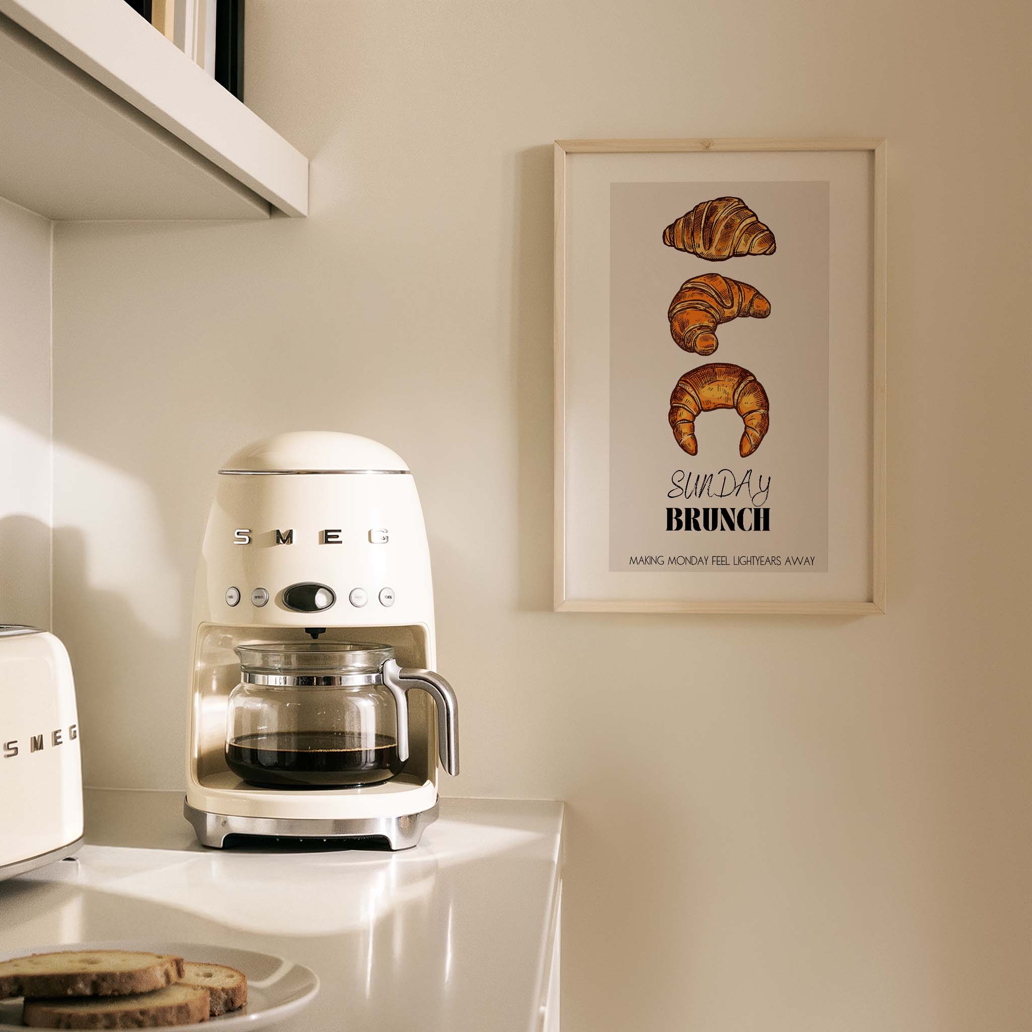 Kruvasan Tatlılar Mutfak Duvar Tablosu II