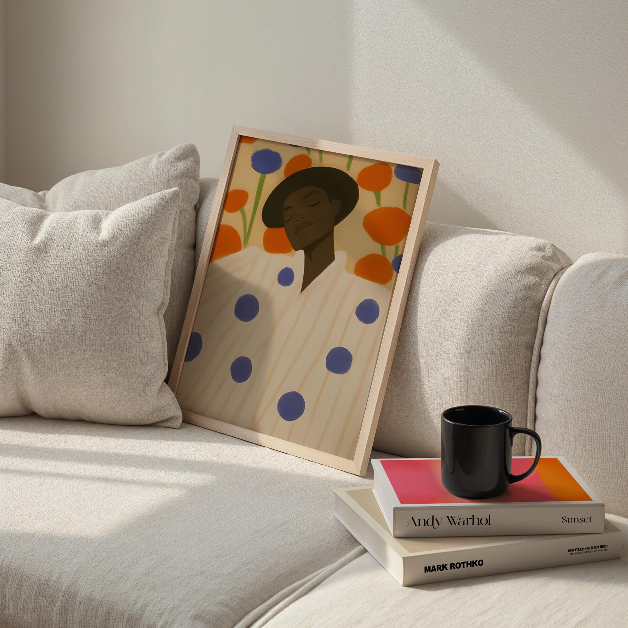 Puantiyeli Portre I - Hasır Şapka