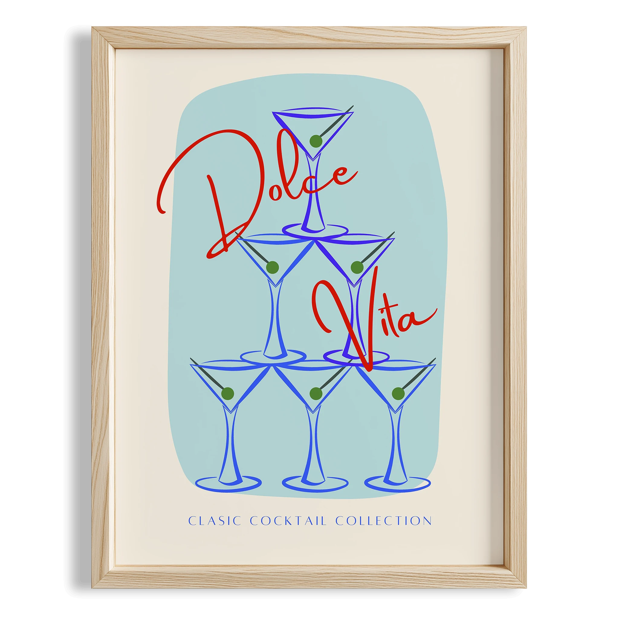 La Dolce Vita Kokteyller Mutfak Duvar Tablosu