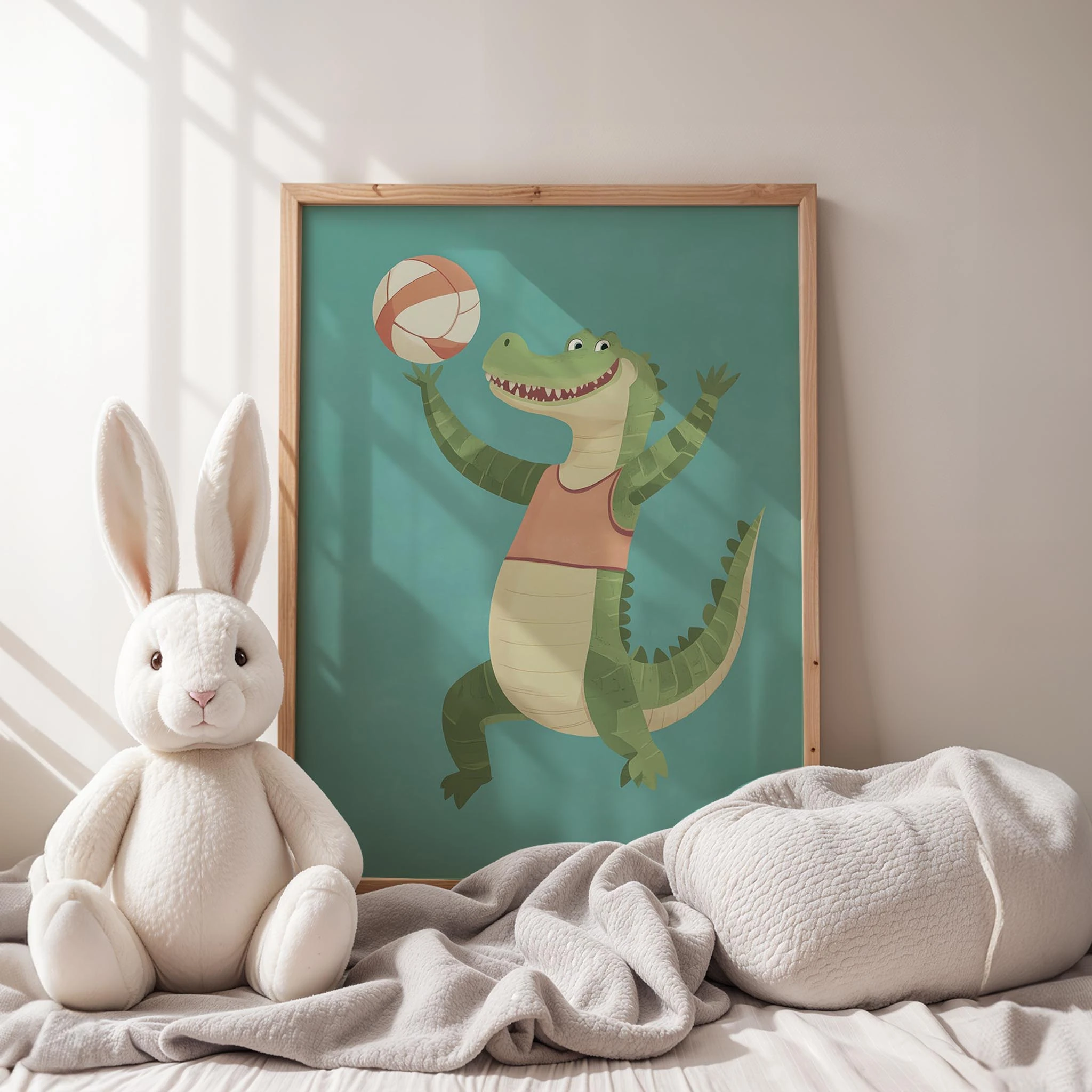 Voleybolcu Timsah - Mavi Fon